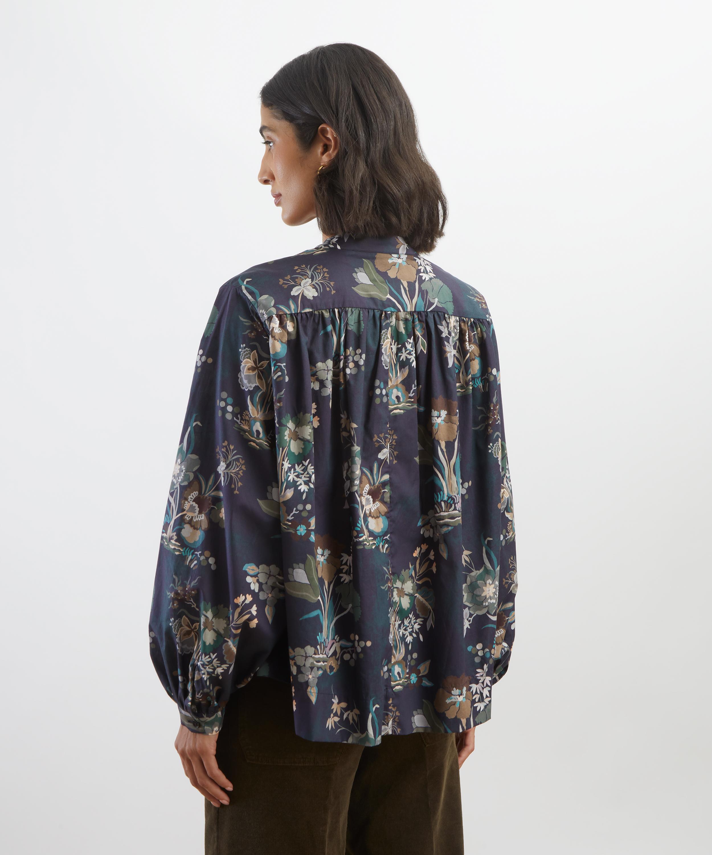 Liberty - Kanazawa Flowers Silk Boho Shirt&nbsp; image number 3