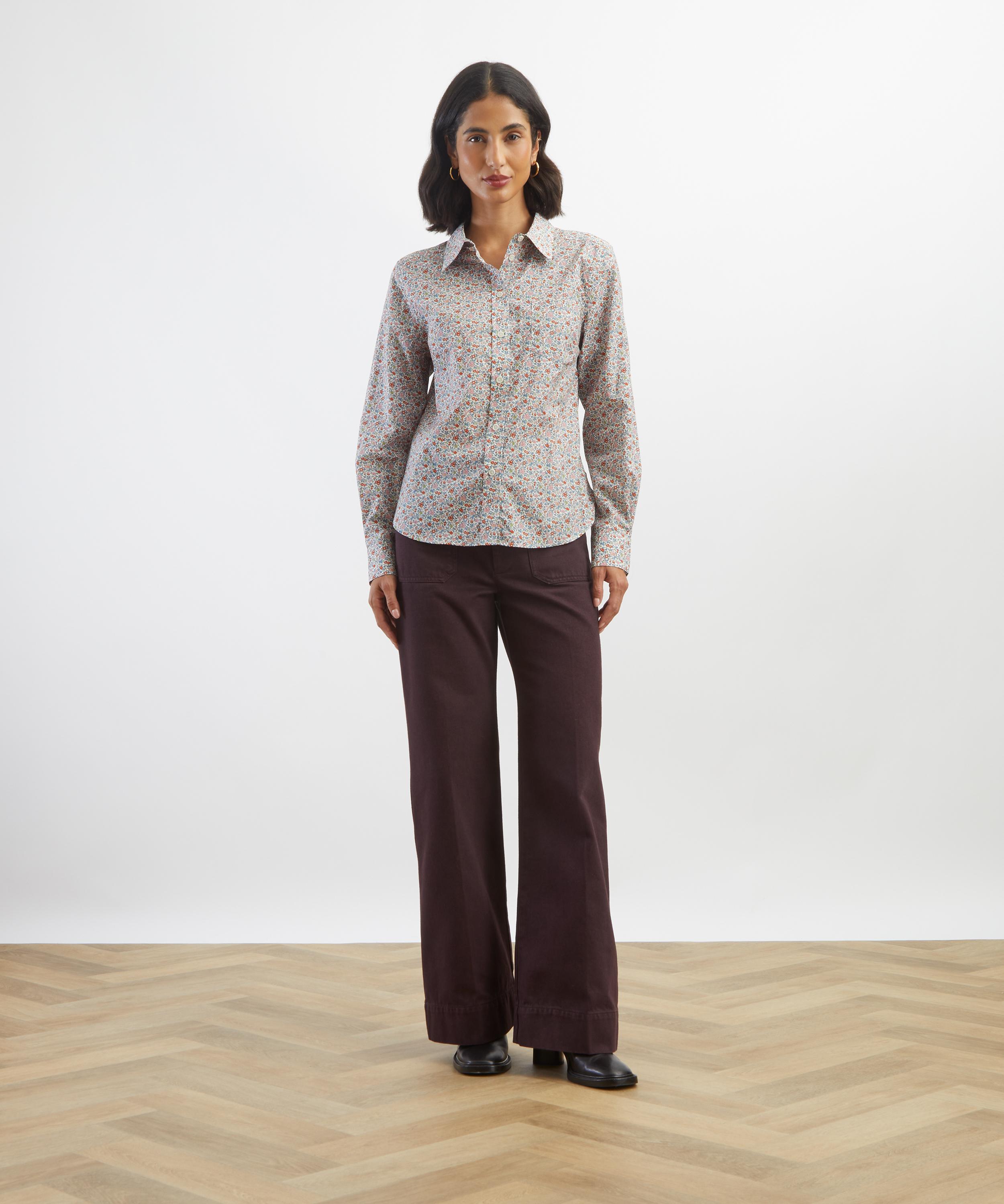 Liberty - Chamomile Lawn Fitted Shirt&nbsp; image number 1