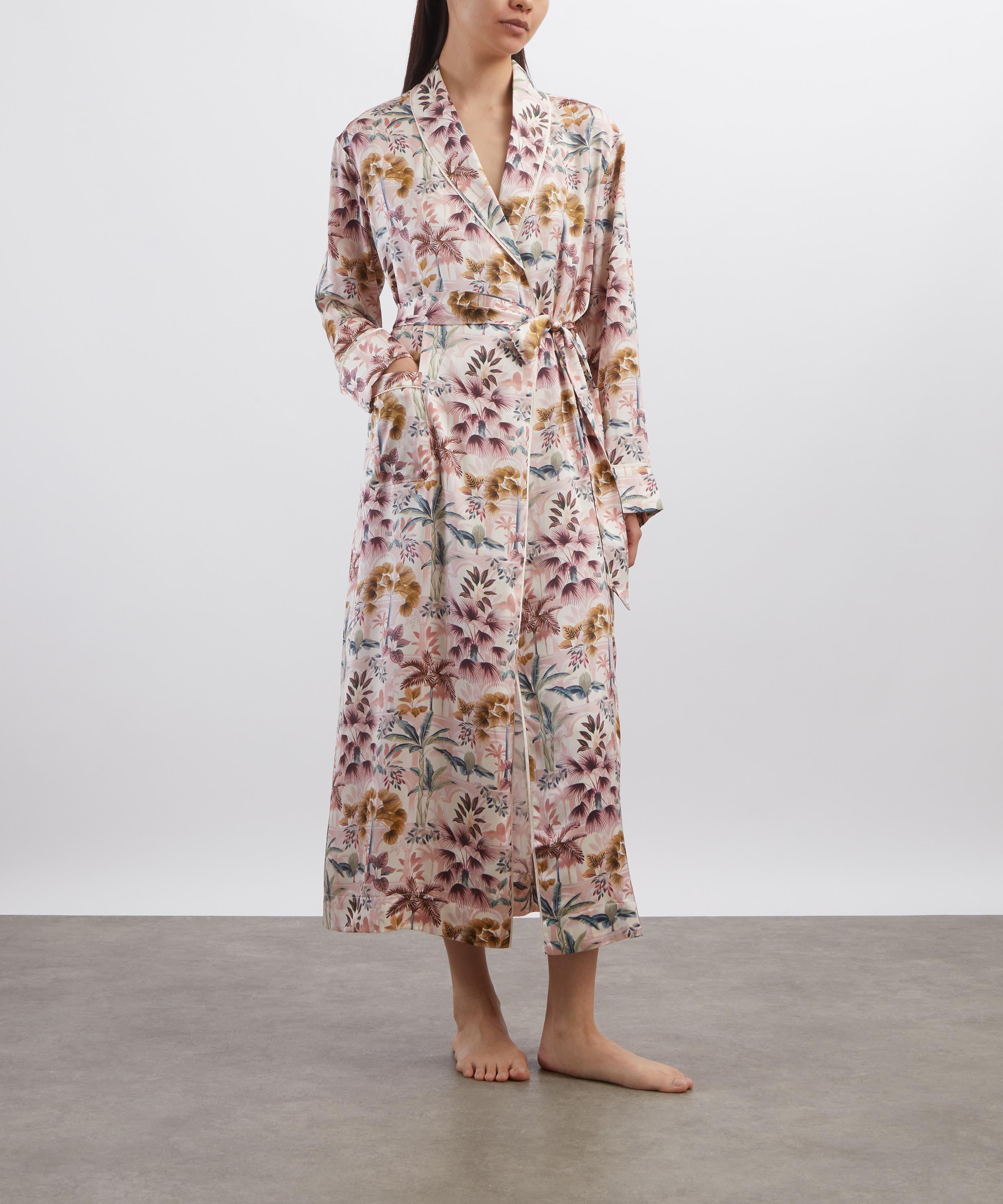 Liberty - Tropical Babylon Silk-Satin Robe&nbsp; image number 1