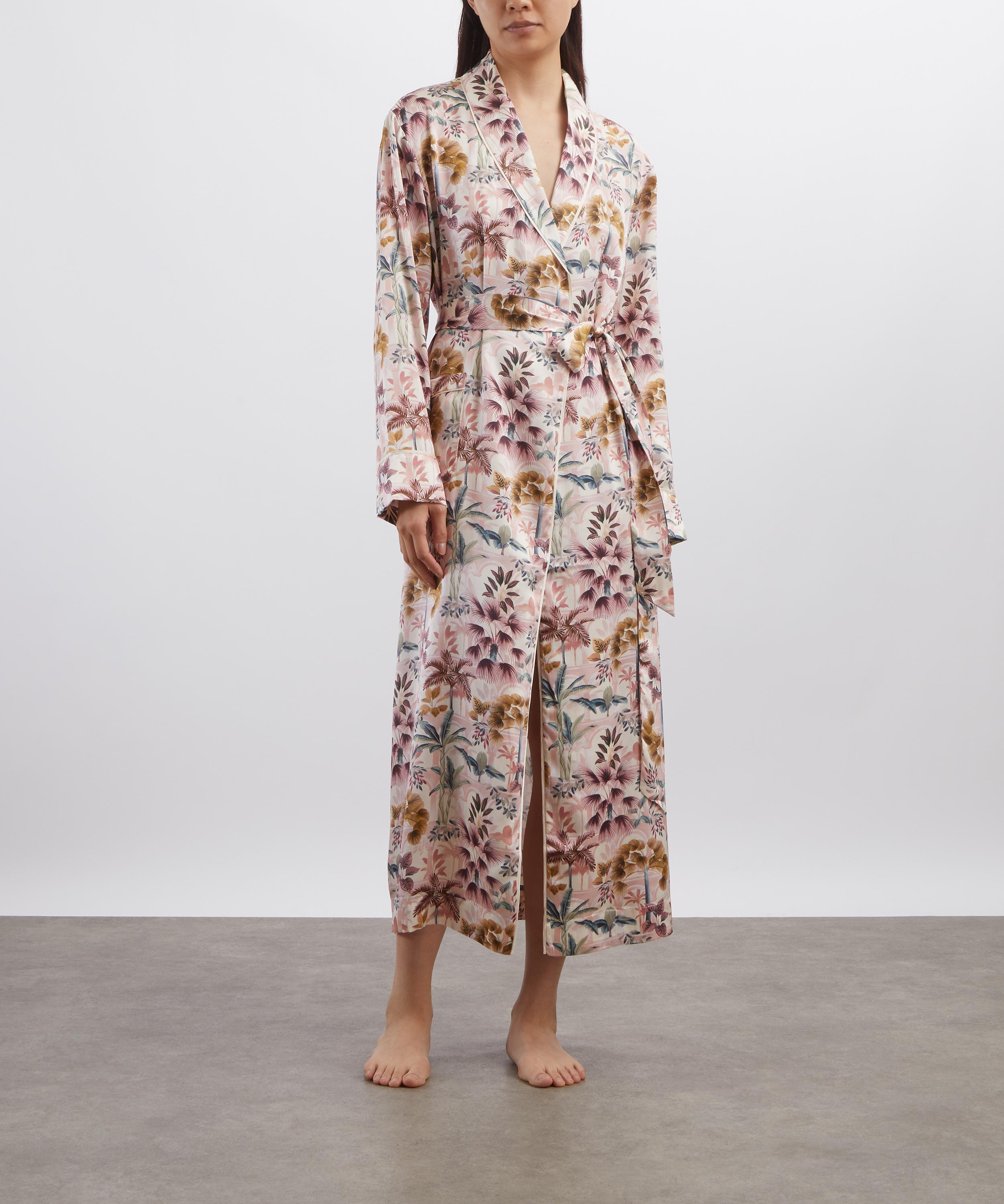 Liberty - Tropical Babylon Silk-Satin Robe&nbsp; image number 2