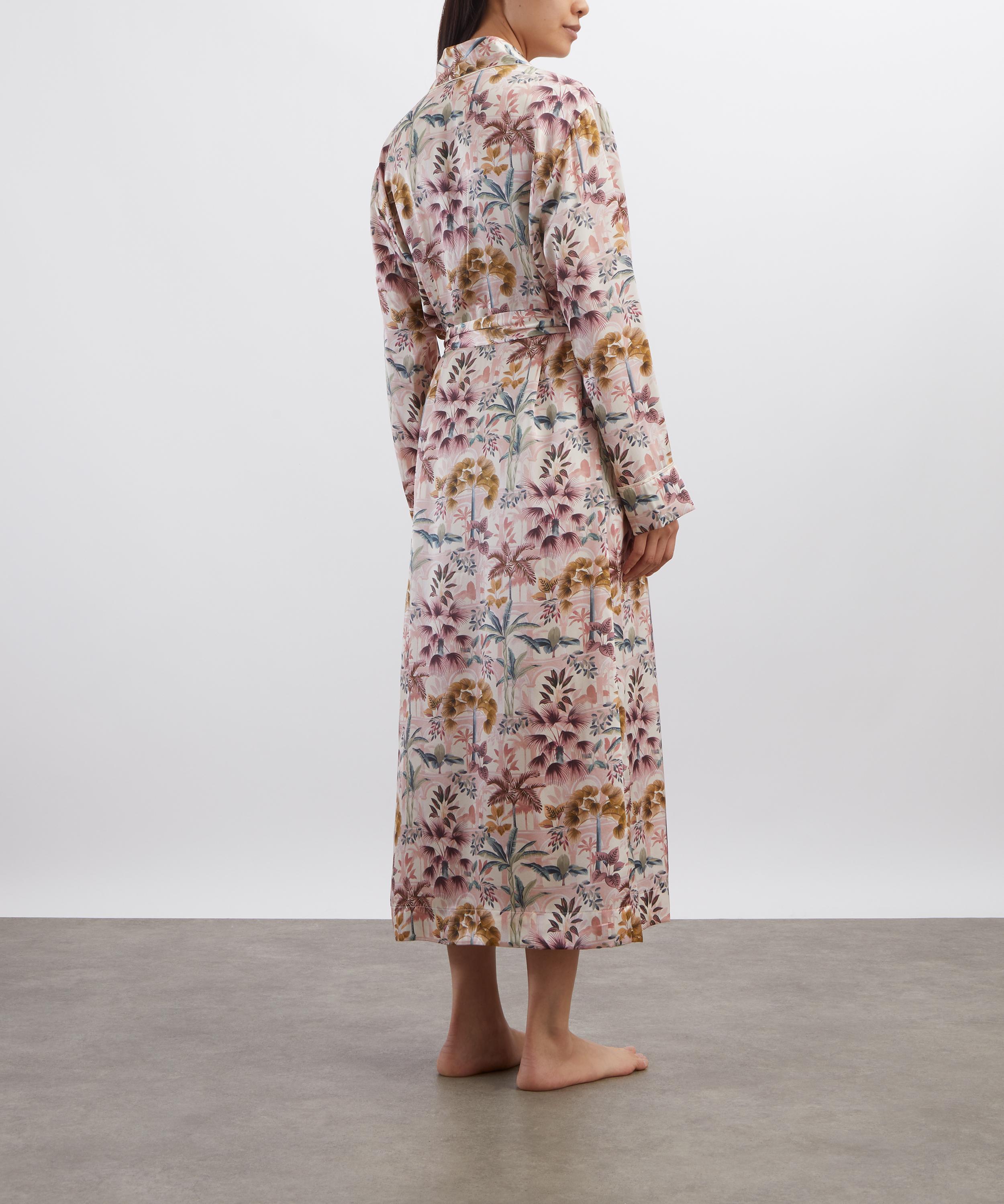 Liberty - Tropical Babylon Silk-Satin Robe&nbsp; image number 3
