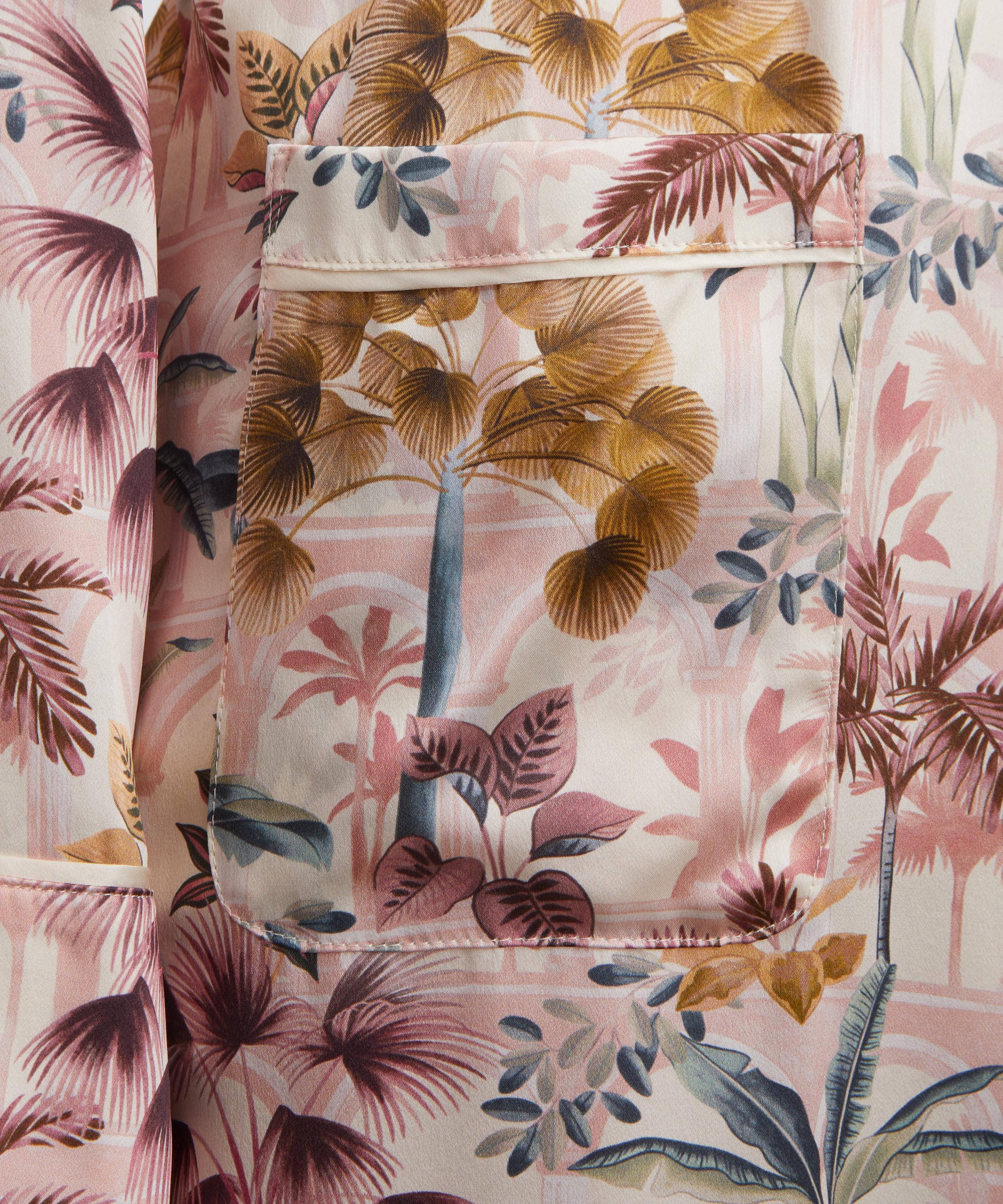 Liberty - Tropical Babylon Silk-Satin Robe&nbsp; image number 4