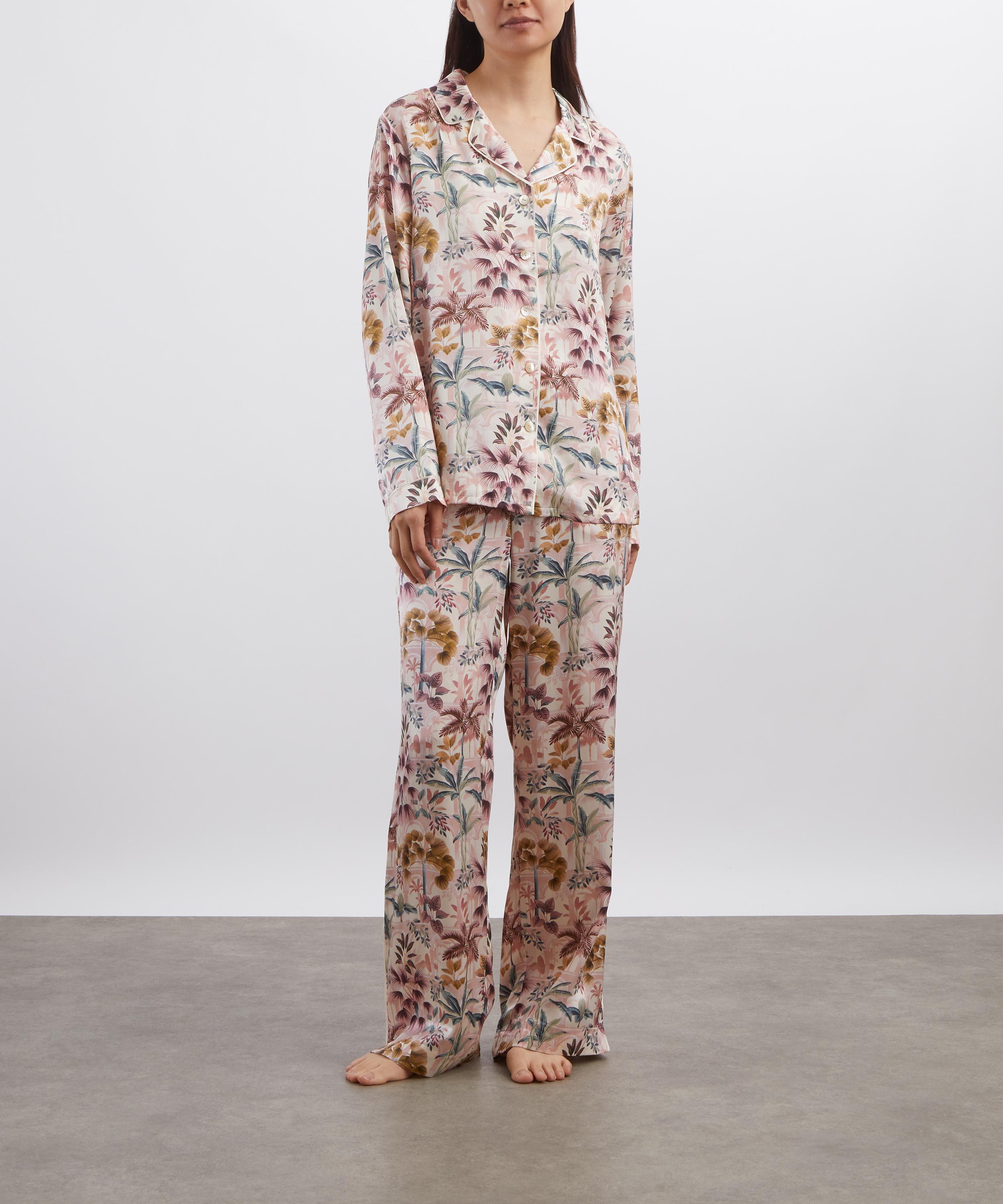 Liberty - Tropical Babylon Silk-Satin Pyjama Set image number 1