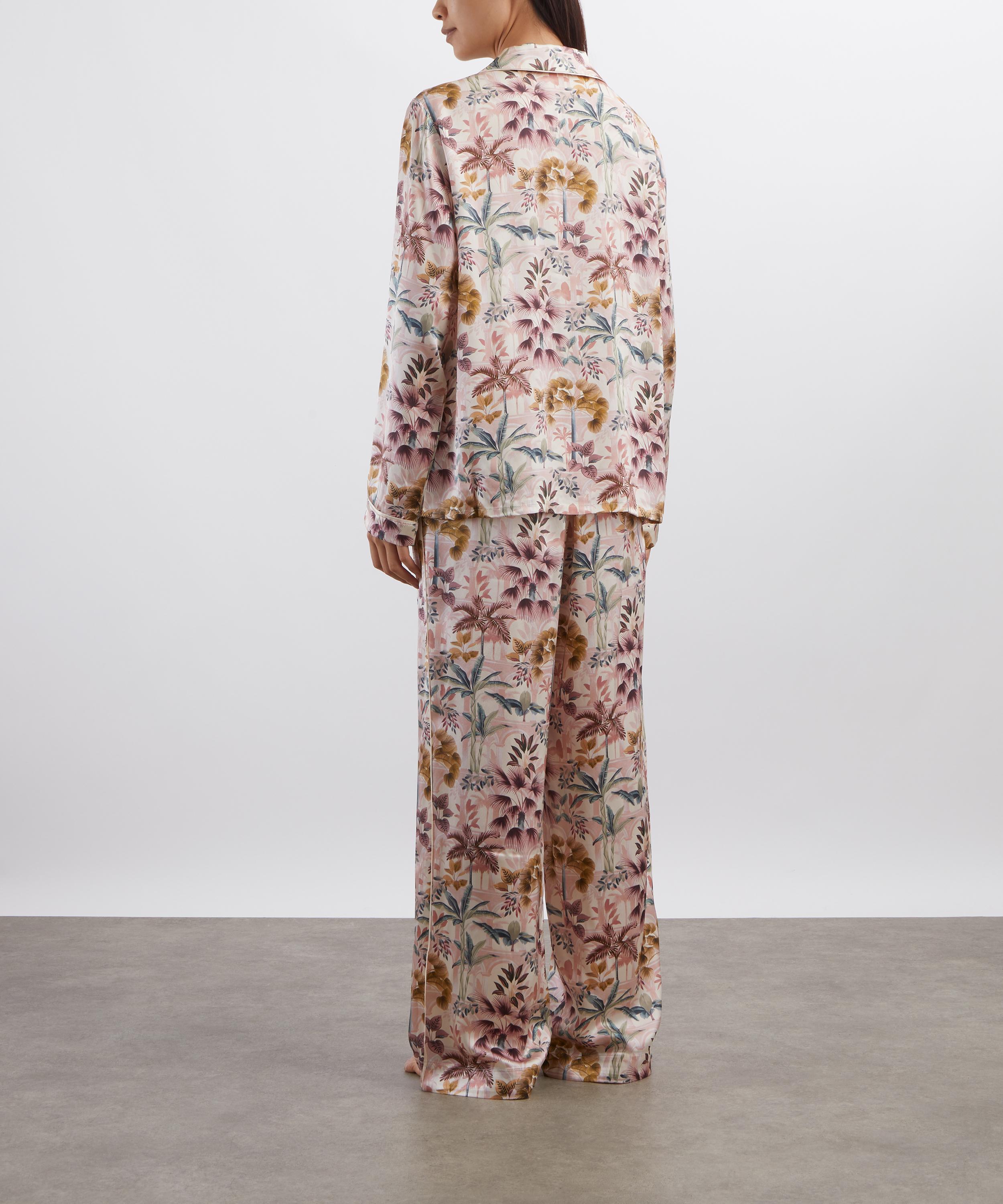 Liberty - Tropical Babylon Silk-Satin Pyjama Set image number 3