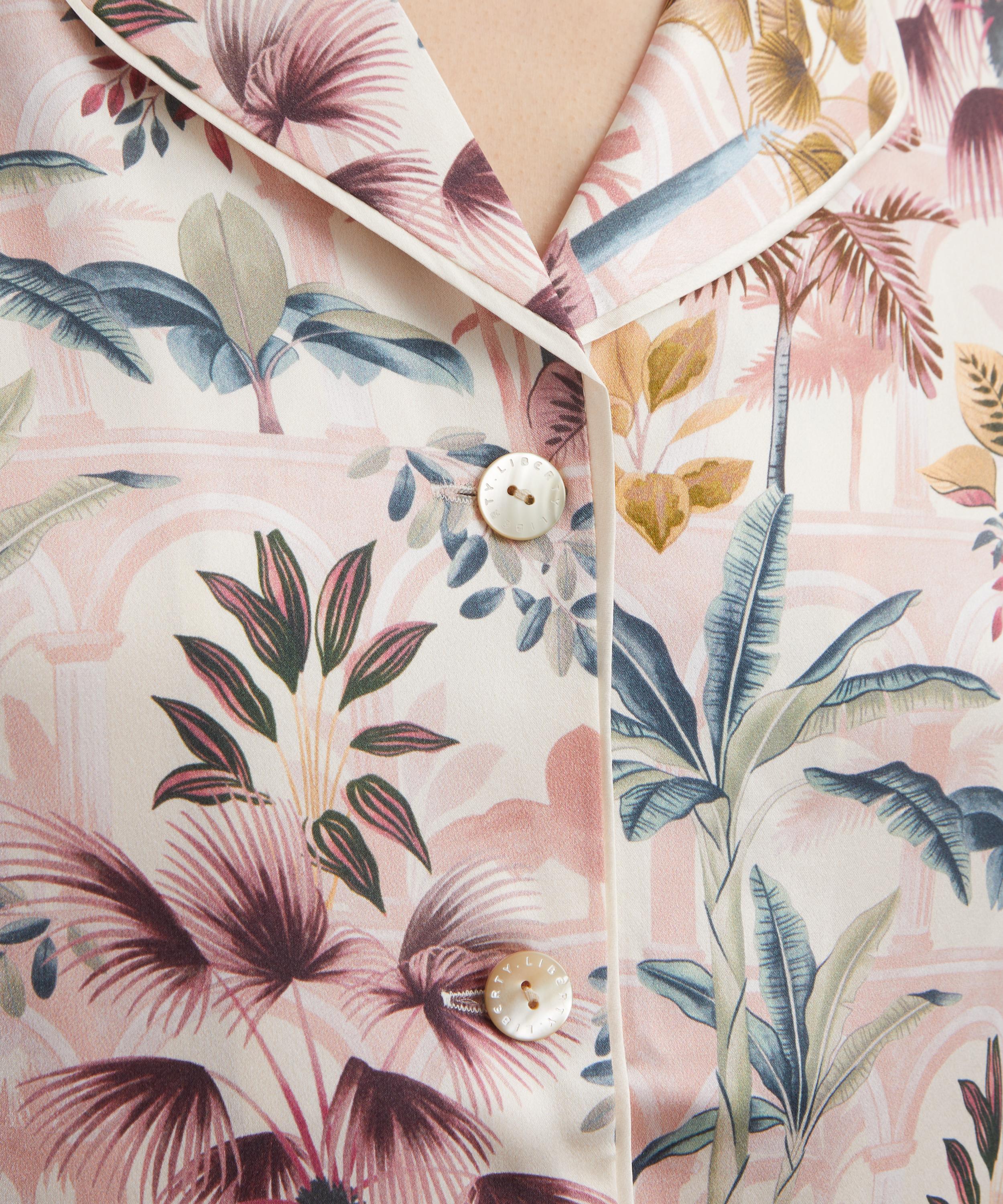 Liberty - Tropical Babylon Silk-Satin Pyjama Set image number 4
