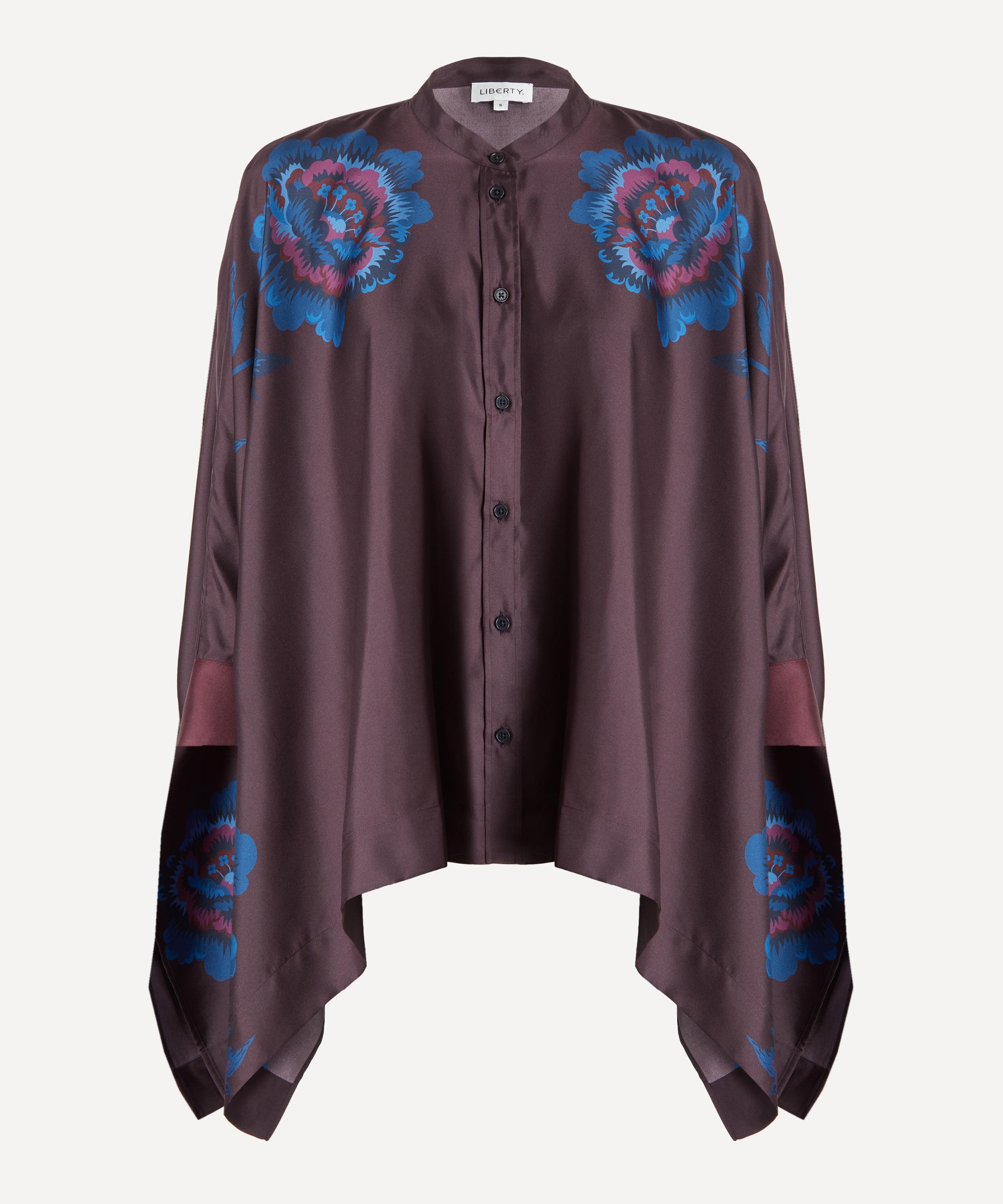Liberty - Lena Belle Placement Silk Scarf Shirt&nbsp;