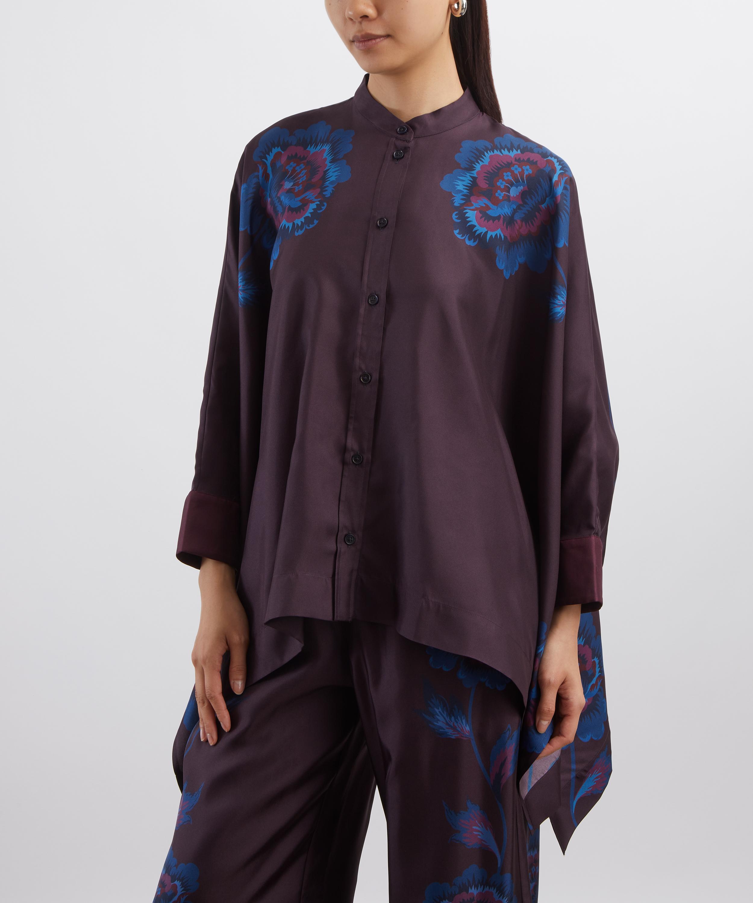 Liberty - Lena Belle Placement Silk Scarf Shirt&nbsp; image number 2