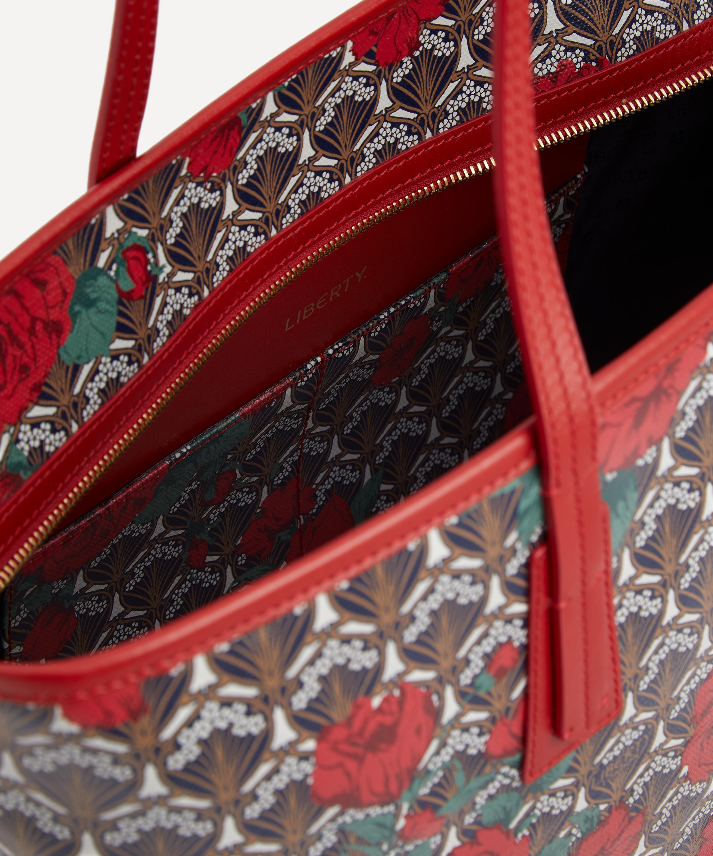 Liberty - Iphis Carline Rose Zipped Marlborough Tote Bag image number 4