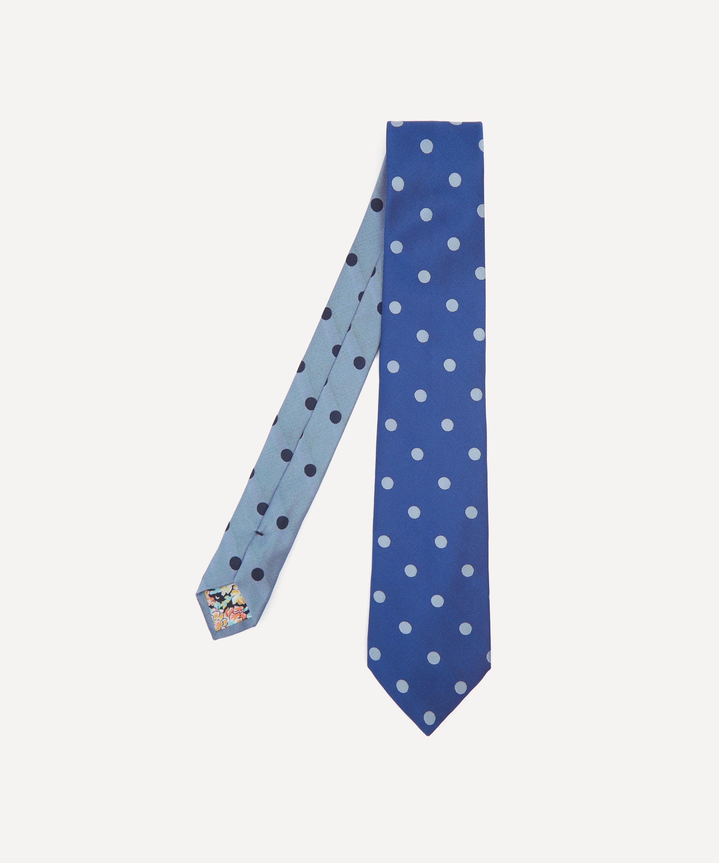 Paul Smith - Blue Two-Tone Polka Dot Silk Tie image number 0