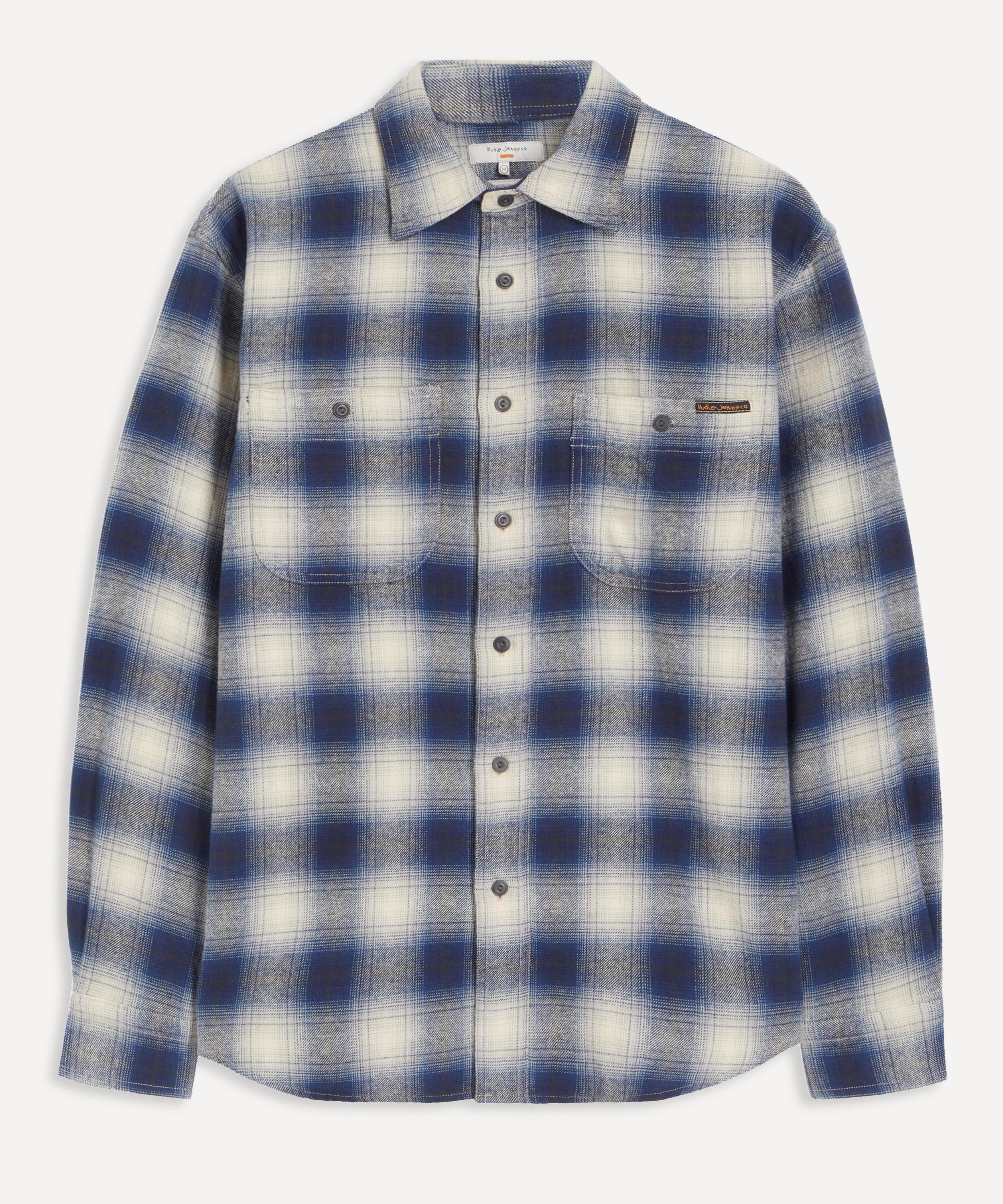 Nudie Jeans - Julian Checked Blue Worker Shirt image number 0