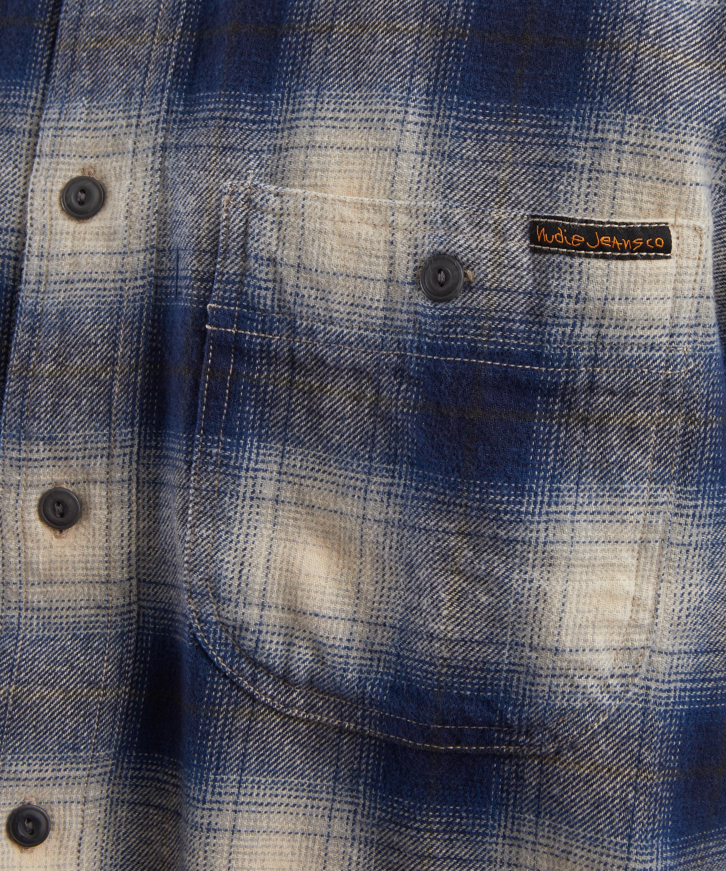 Nudie Jeans - Julian Checked Blue Worker Shirt image number 4