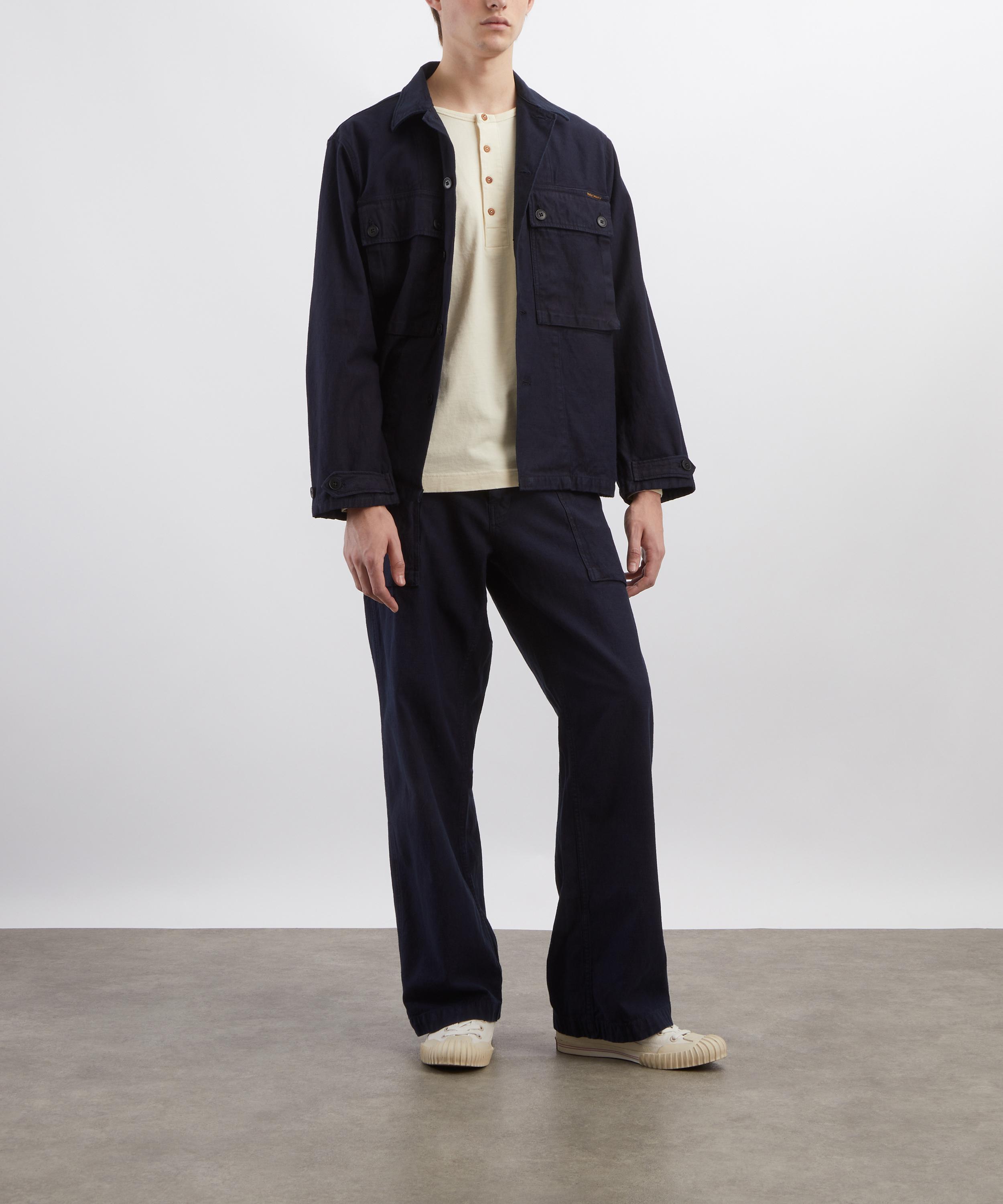 Nudie Jeans - Nino Back Sateen Indigo Shirt image number 1