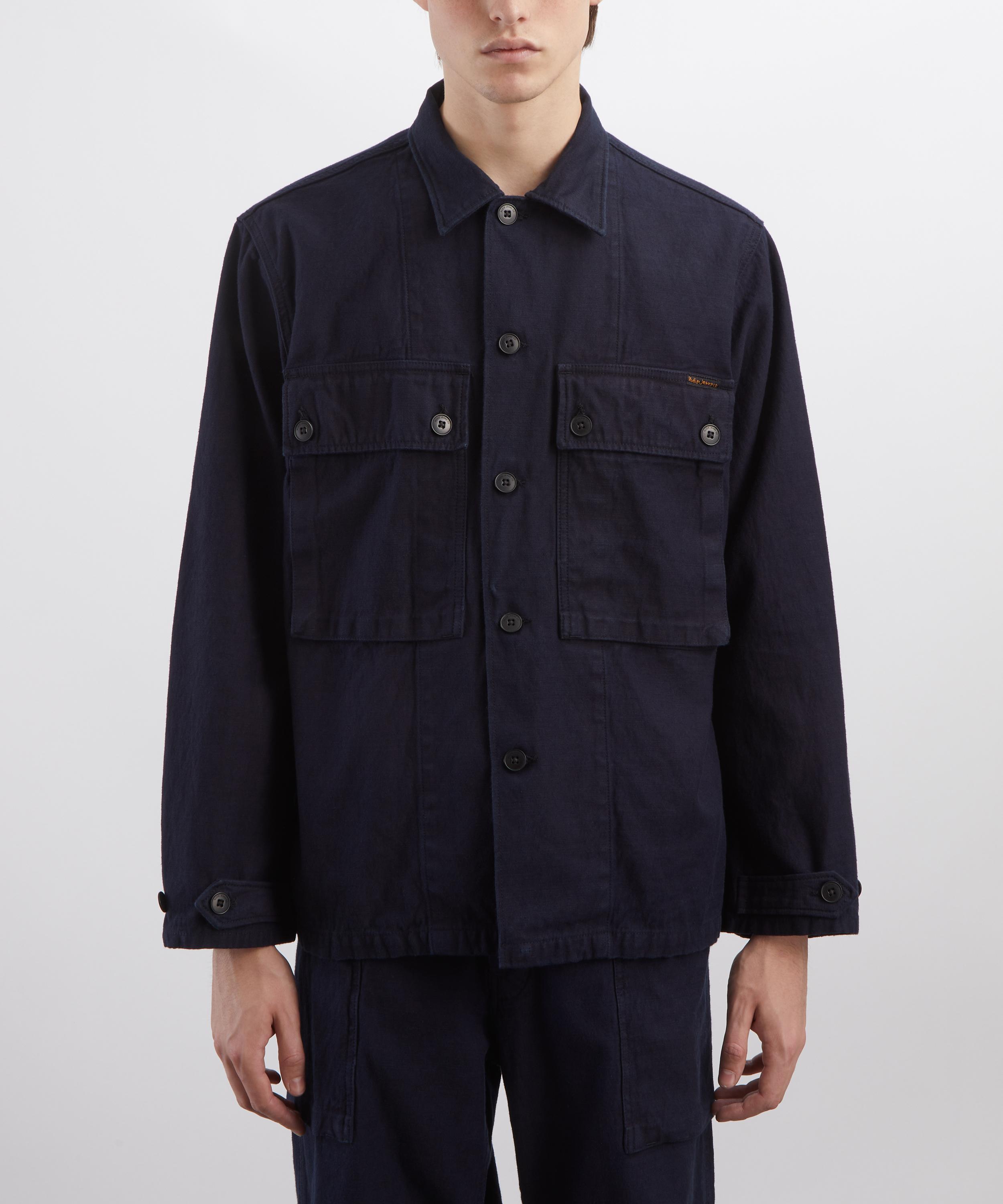 Nudie Jeans - Nino Back Sateen Indigo Shirt image number 2