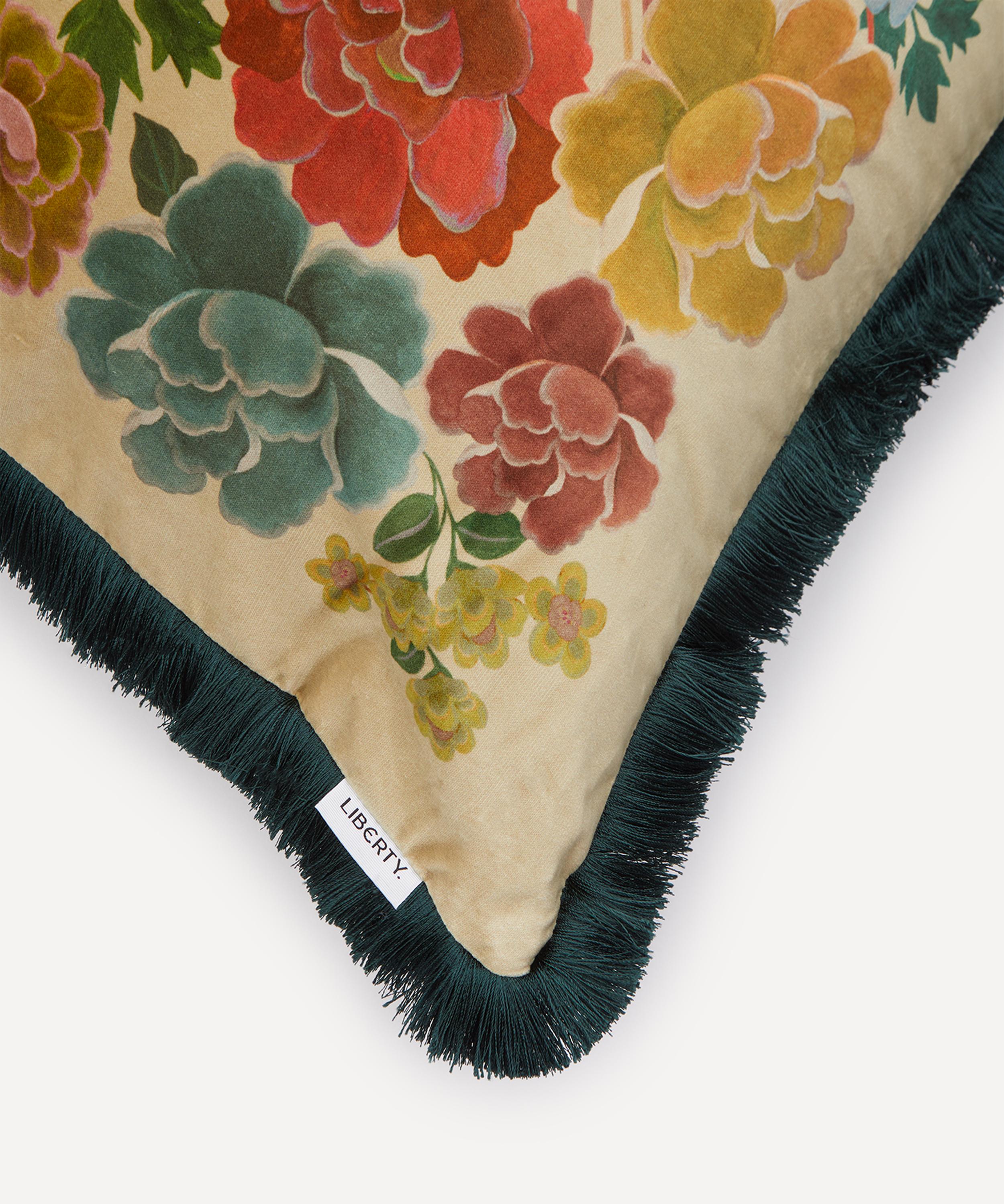 Liberty - Paradise Shawl Velvet Fringed Cushion image number 2