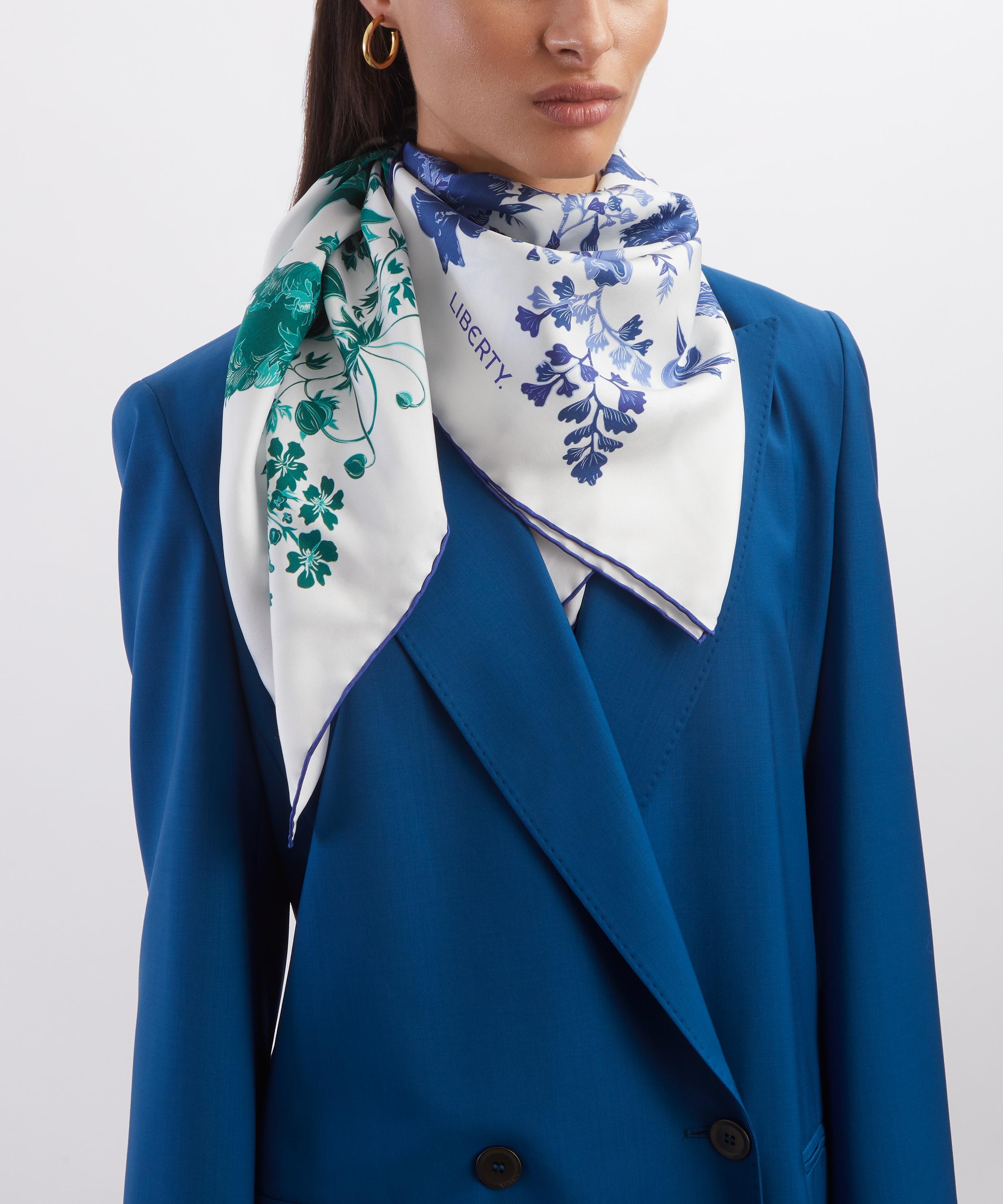 Liberty - Una Blooms Double Sided Silk Scarf 90 image number 1
