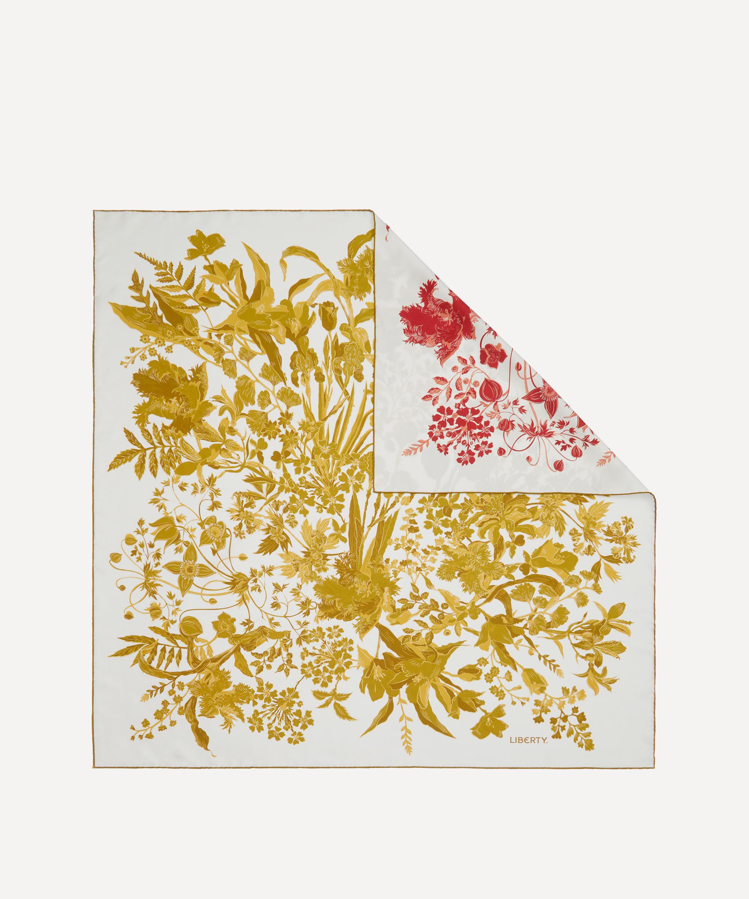 Liberty - Una Blooms Double Sided Silk Scarf 90 image number 0