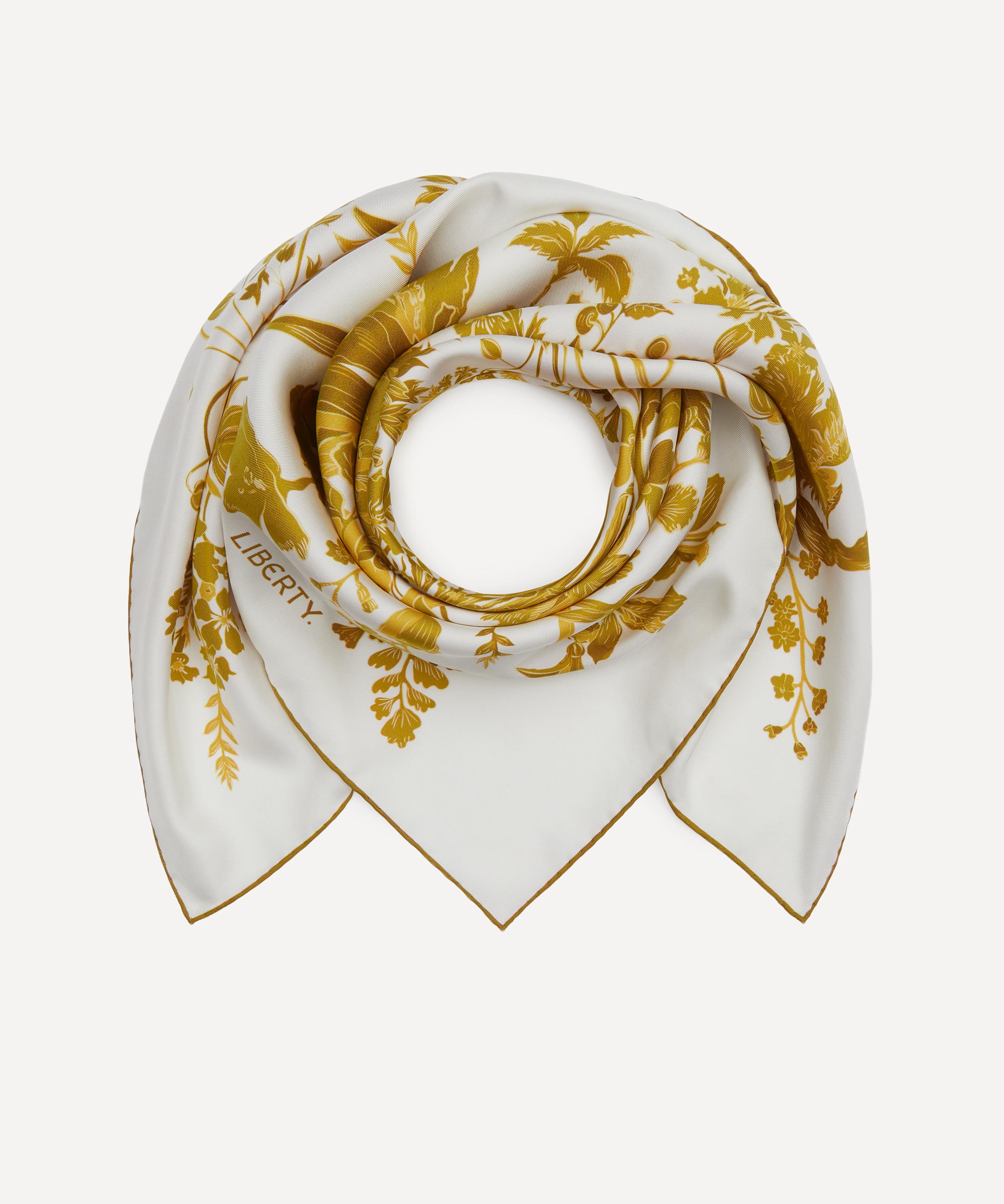 Liberty - Una Blooms Double Sided Silk Scarf 90 image number 1