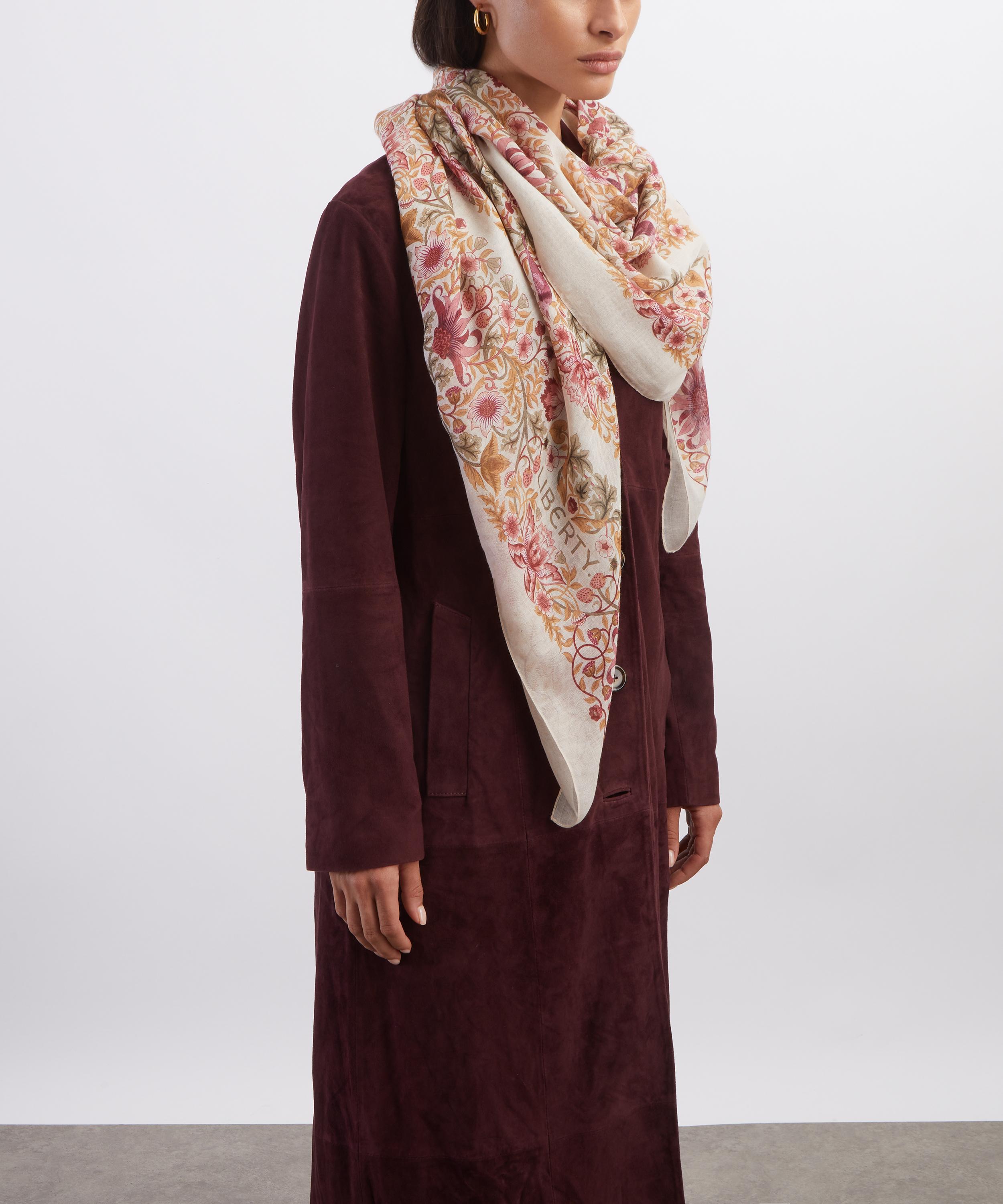 Liberty - Strawberry Thief Cashmere-Silk Scarf 140 image number 1