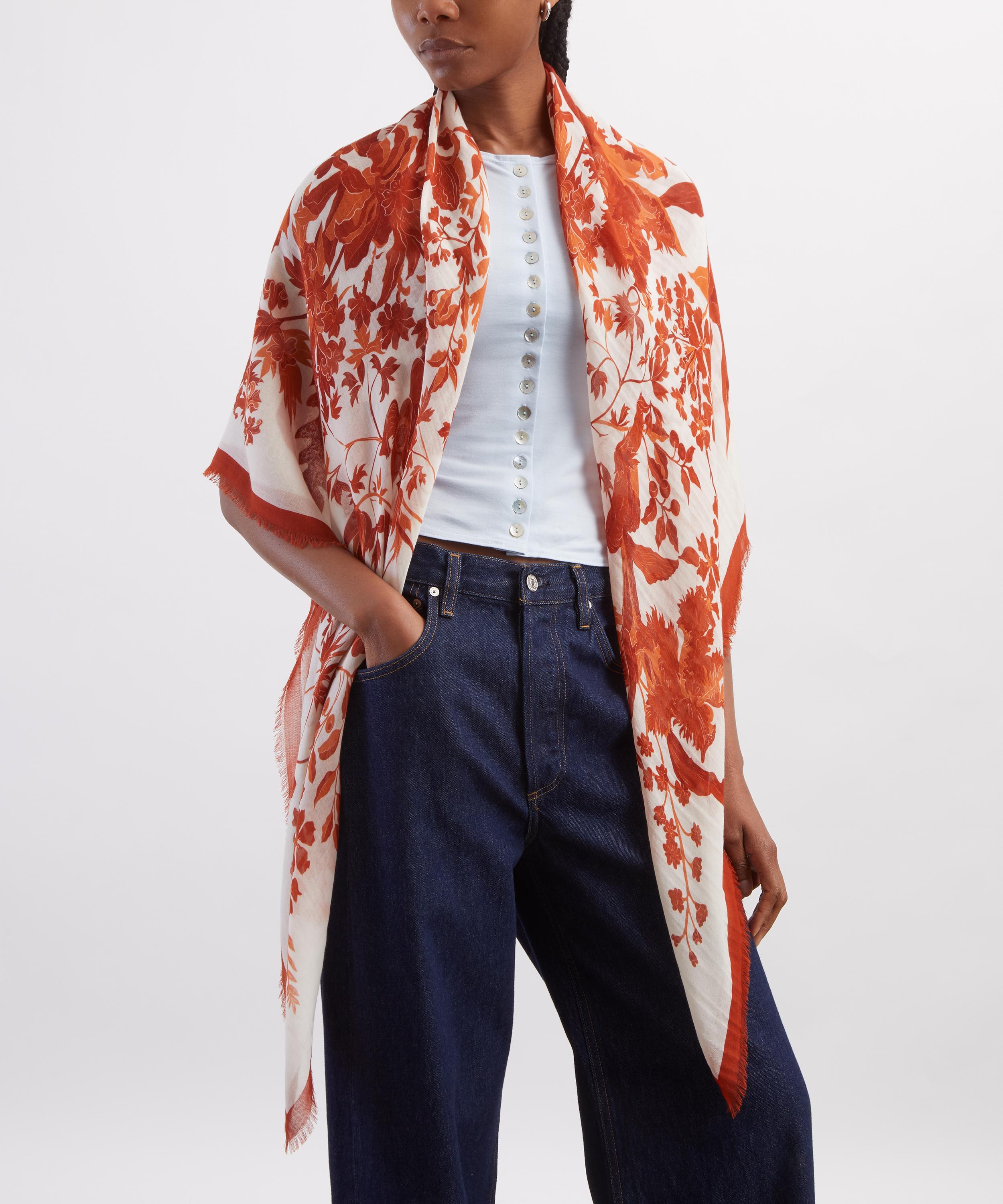 Liberty - Una Blooms Cashmere Scarf 140 image number 1