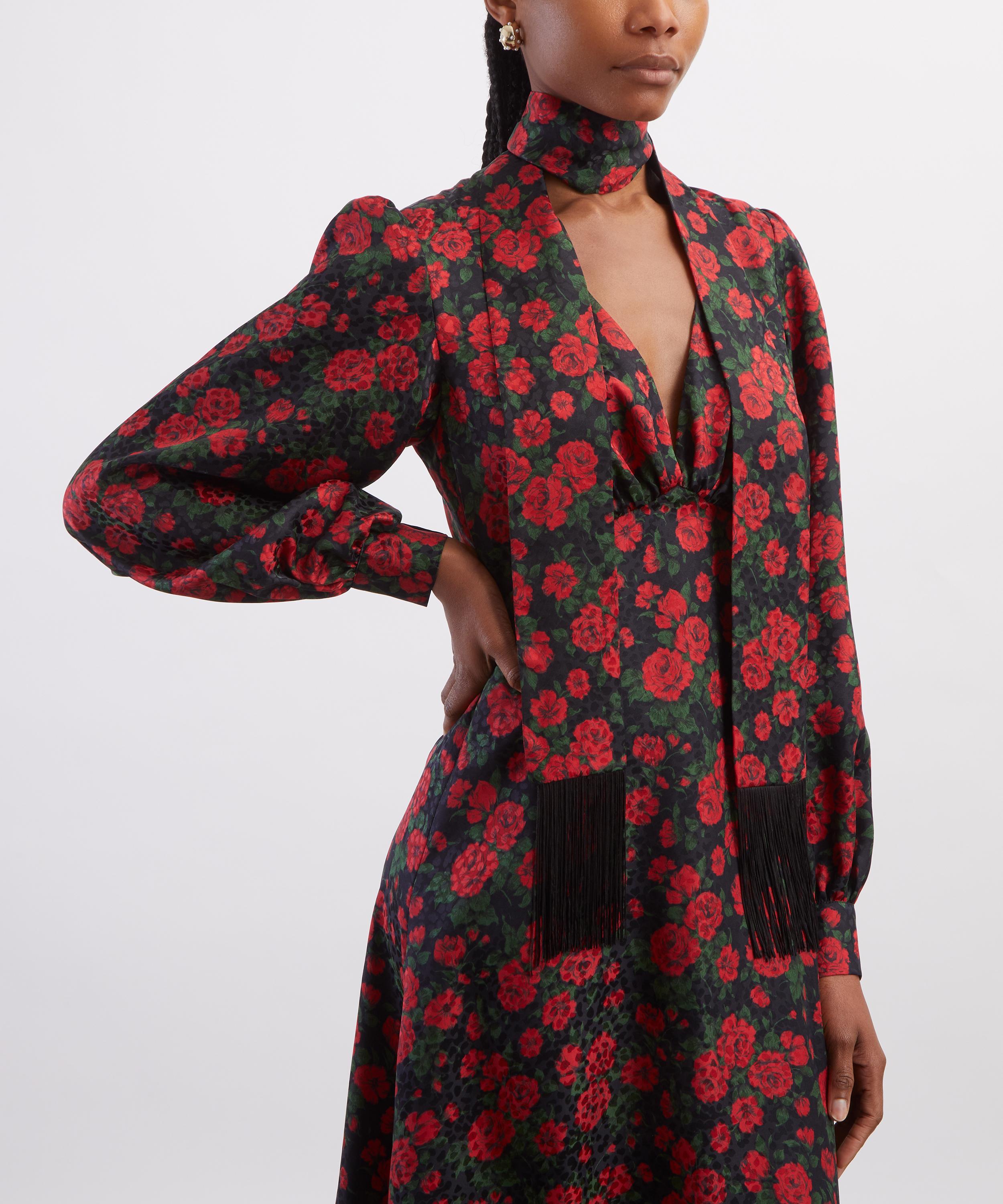Liberty - Carline Rose 8X160 Skinny Silk Jacquard Scarf image number 1