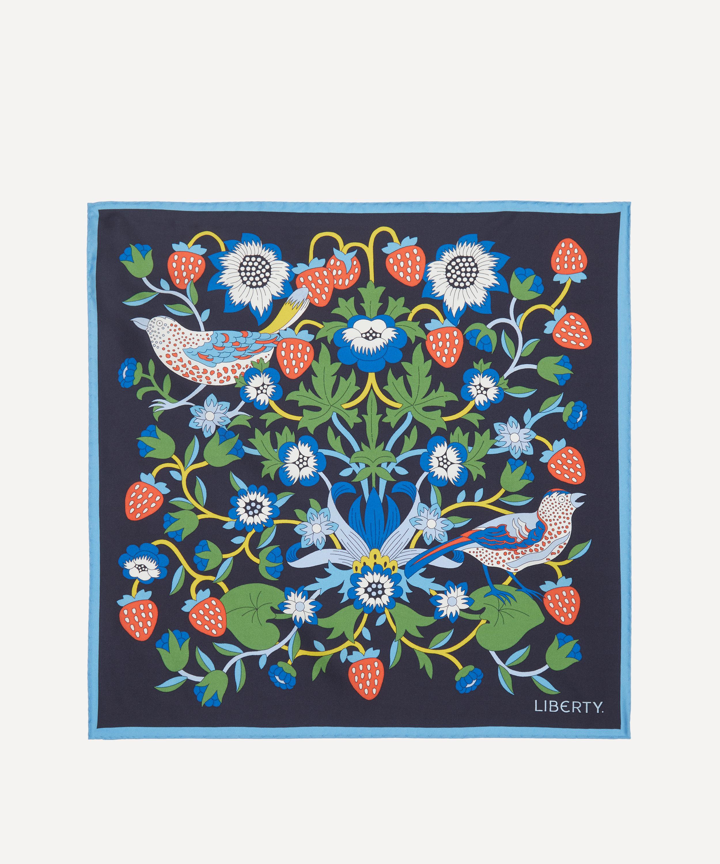 Liberty - Strawberry Thief Garden Silk Scarf 45 image number 0