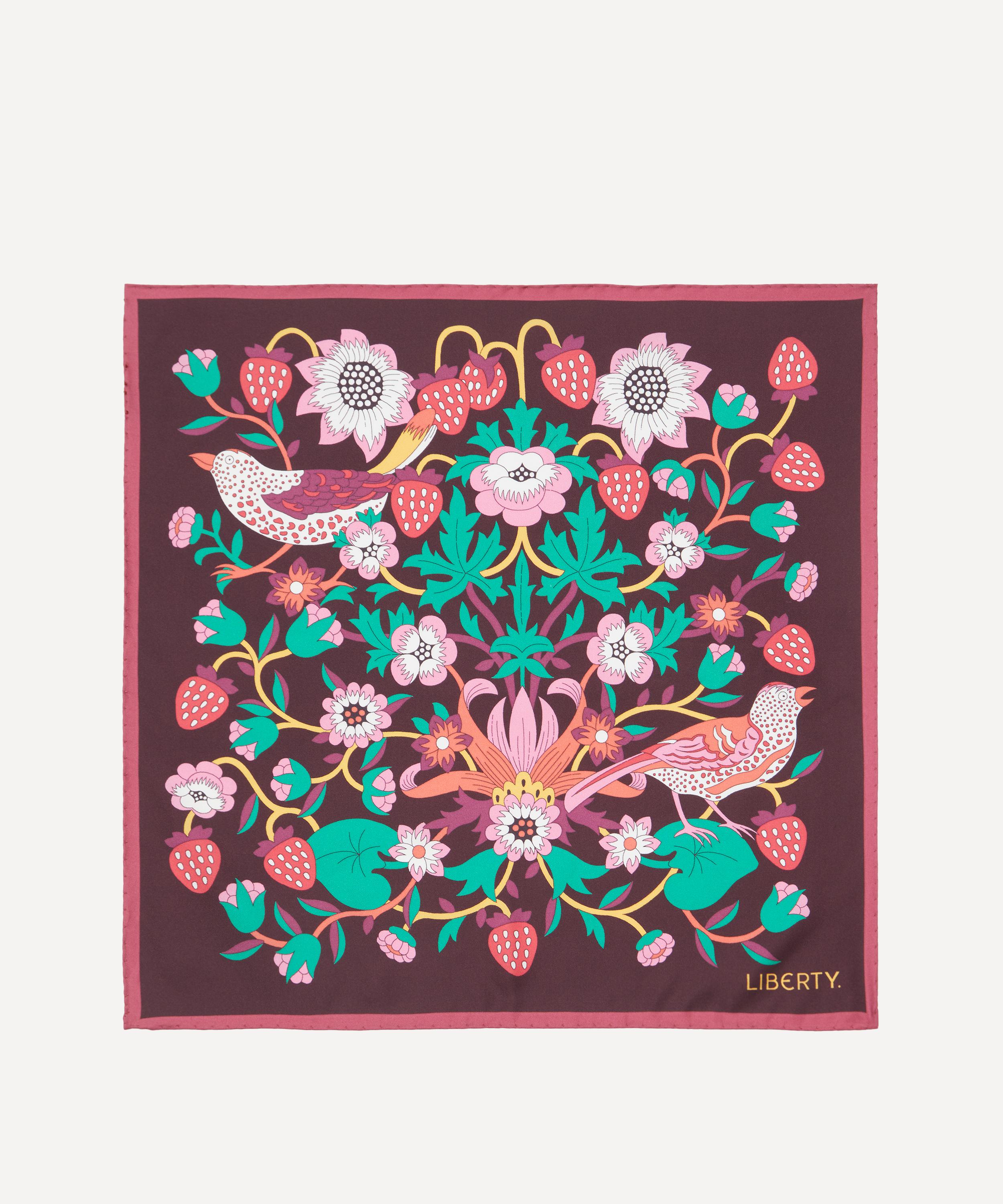 Liberty - Strawberry Thief Garden Silk Scarf 45 image number 0