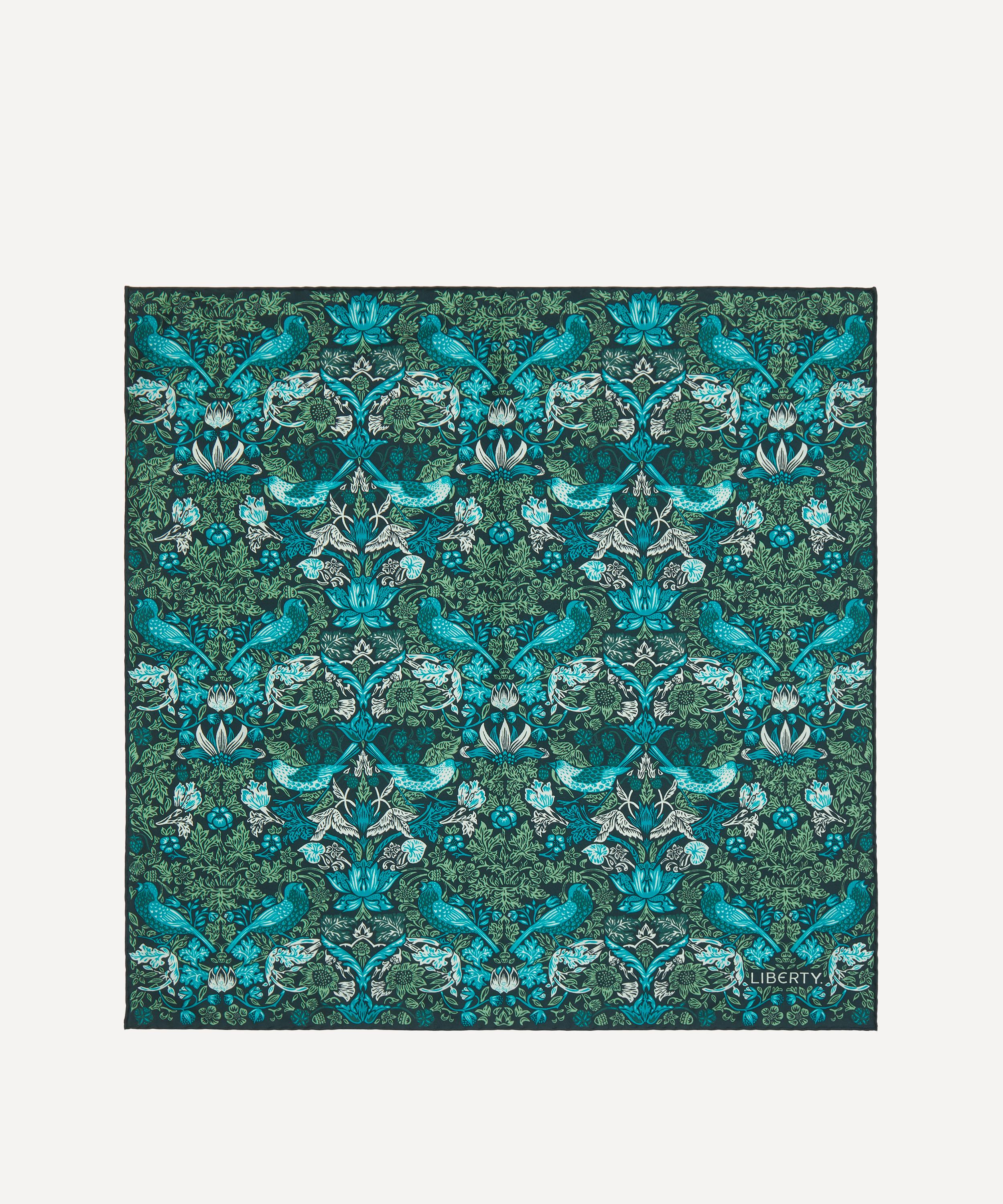 Liberty - Strawberry Meadowfield Silk Scarf 70 image number 0