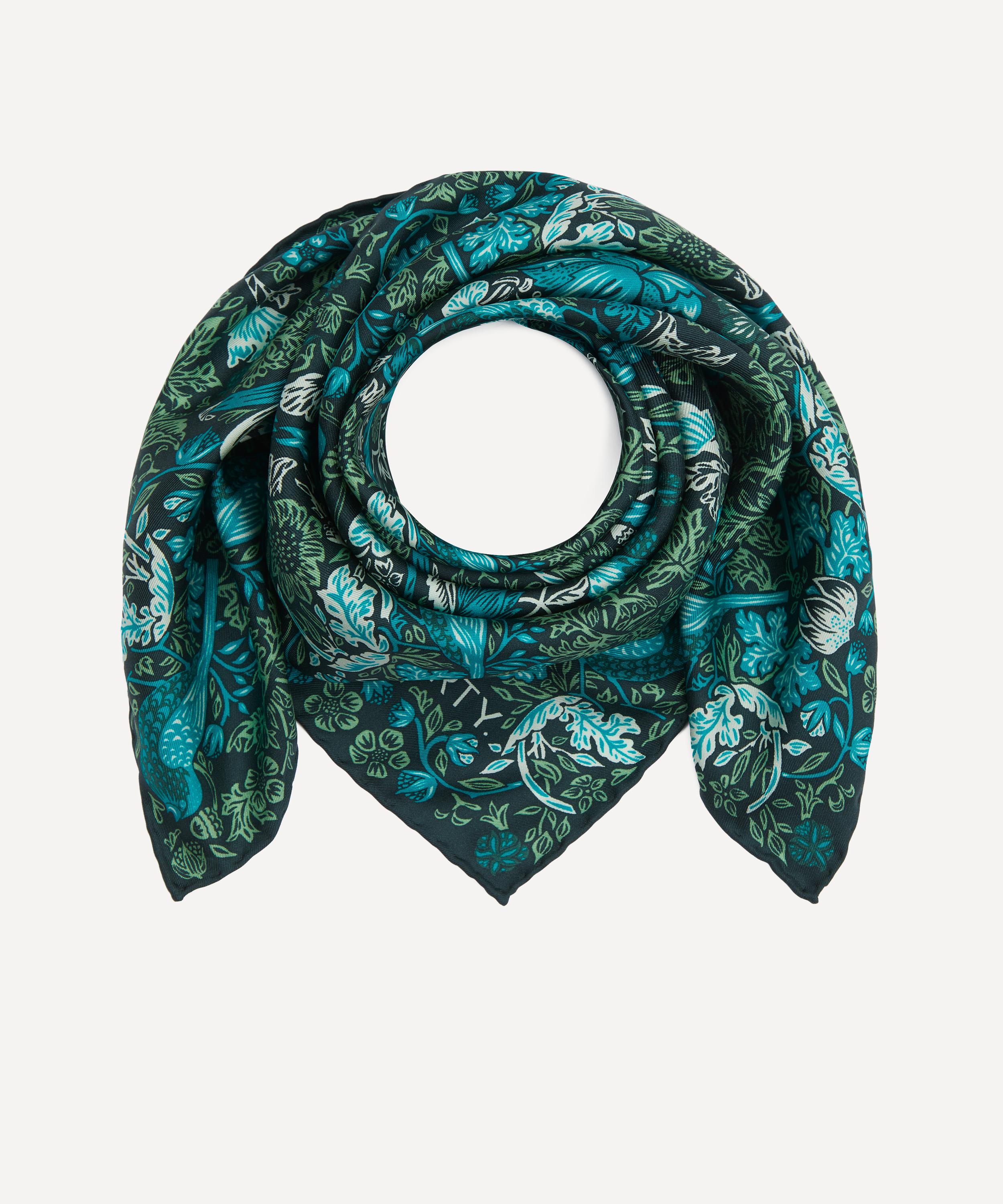 Liberty - Strawberry Meadowfield Silk Scarf 70 image number 1