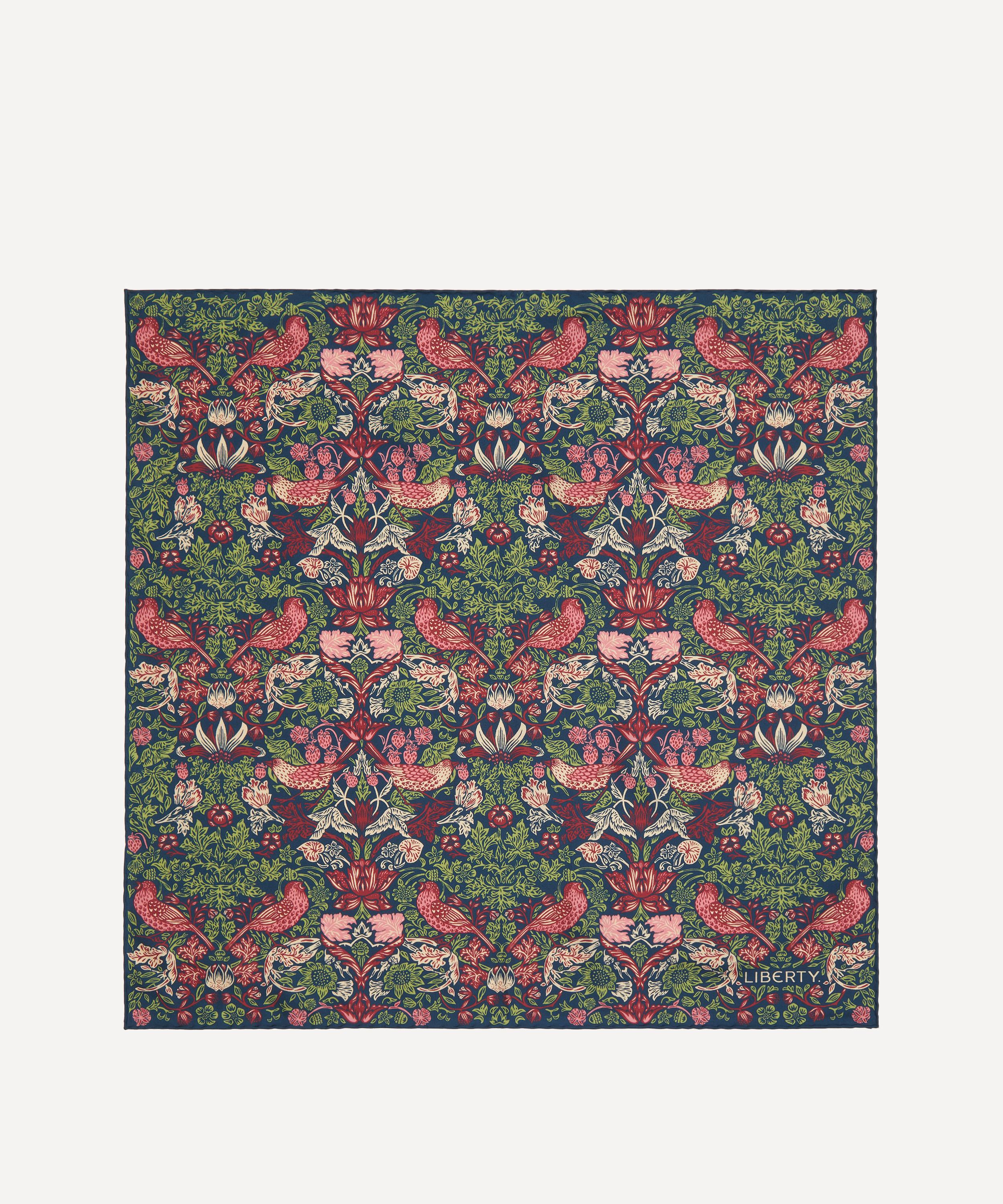 Liberty - Strawberry Meadowfield Silk Scarf 70 image number 0