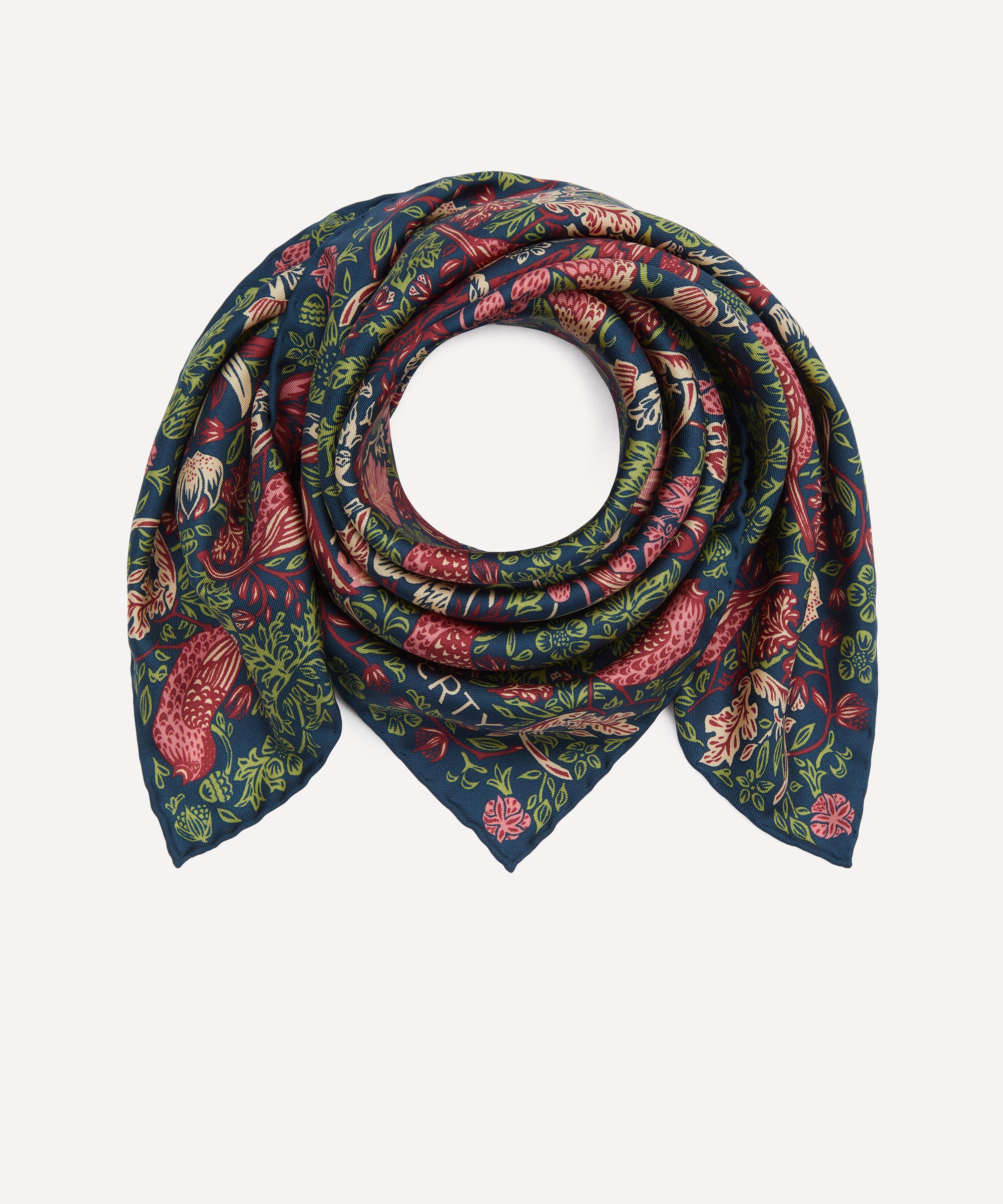 Liberty - Strawberry Meadowfield Silk Scarf 70 image number 2