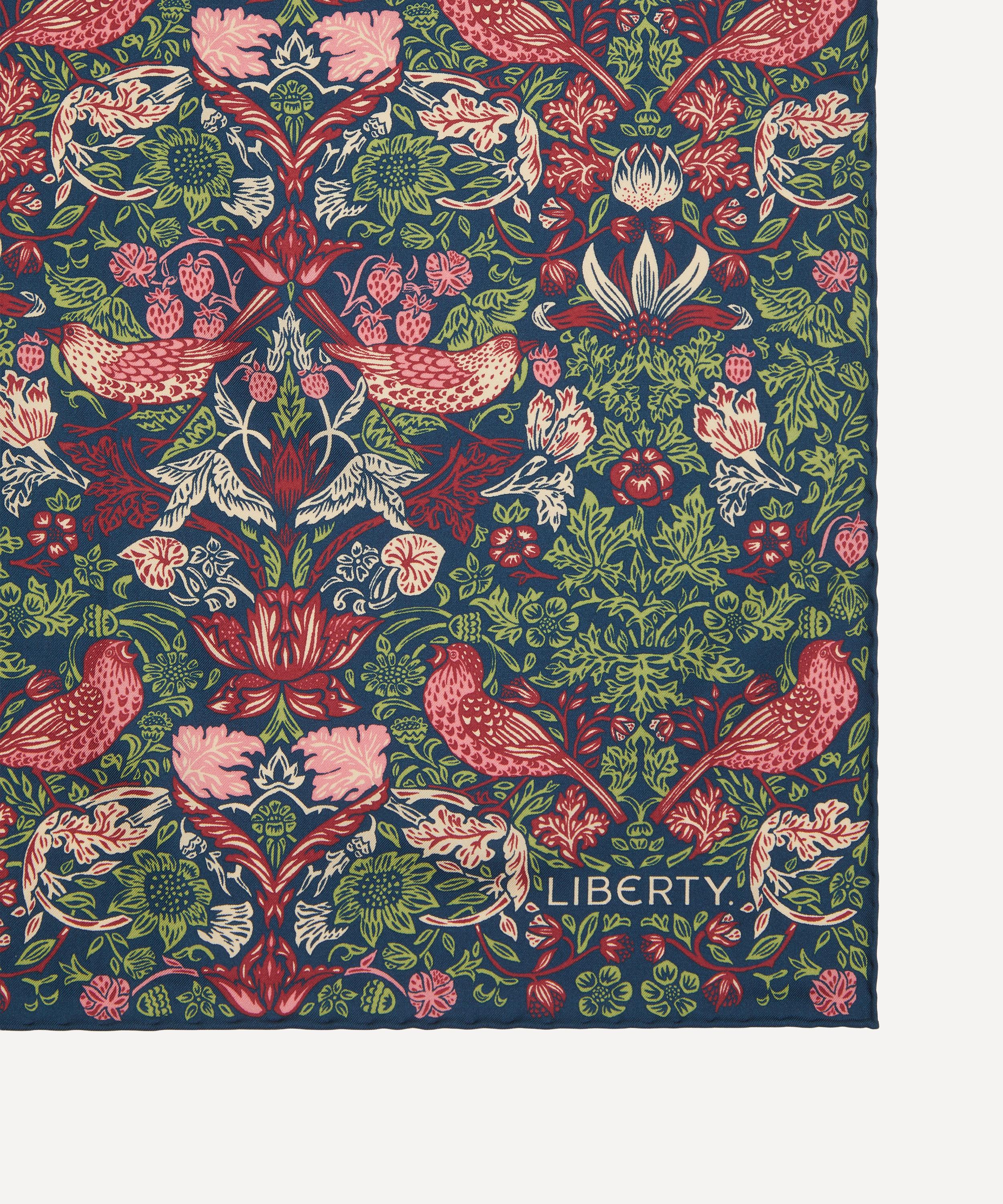 Liberty - Strawberry Meadowfield Silk Scarf 70 image number 3