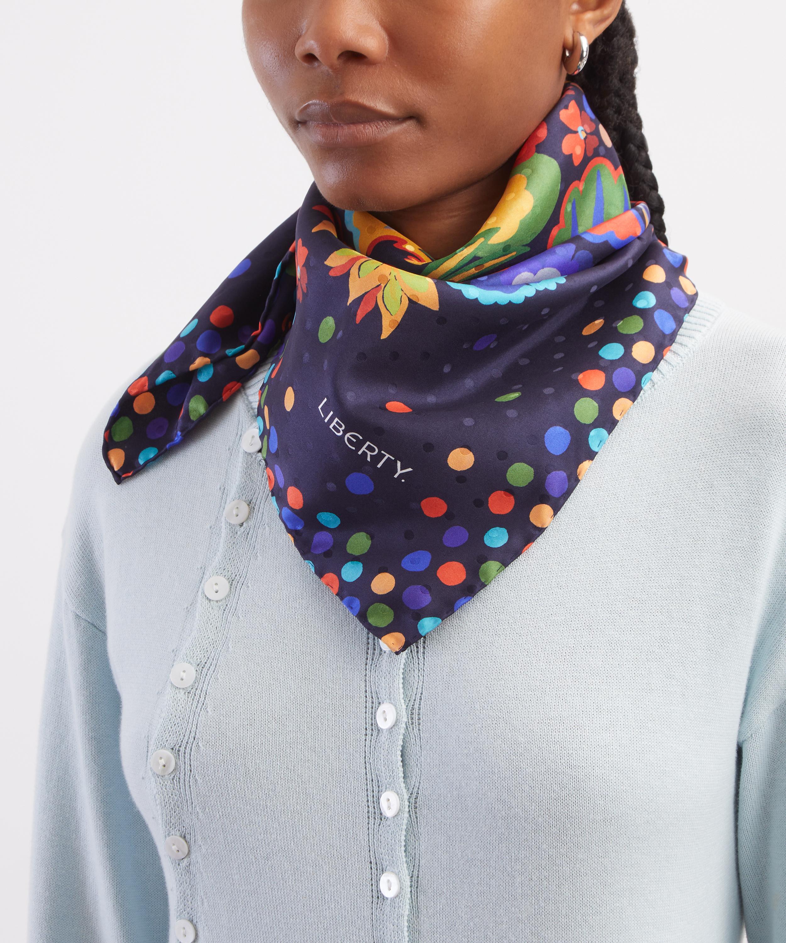 Liberty - Kanazawa Flowers Silk Scarf 70 image number 1