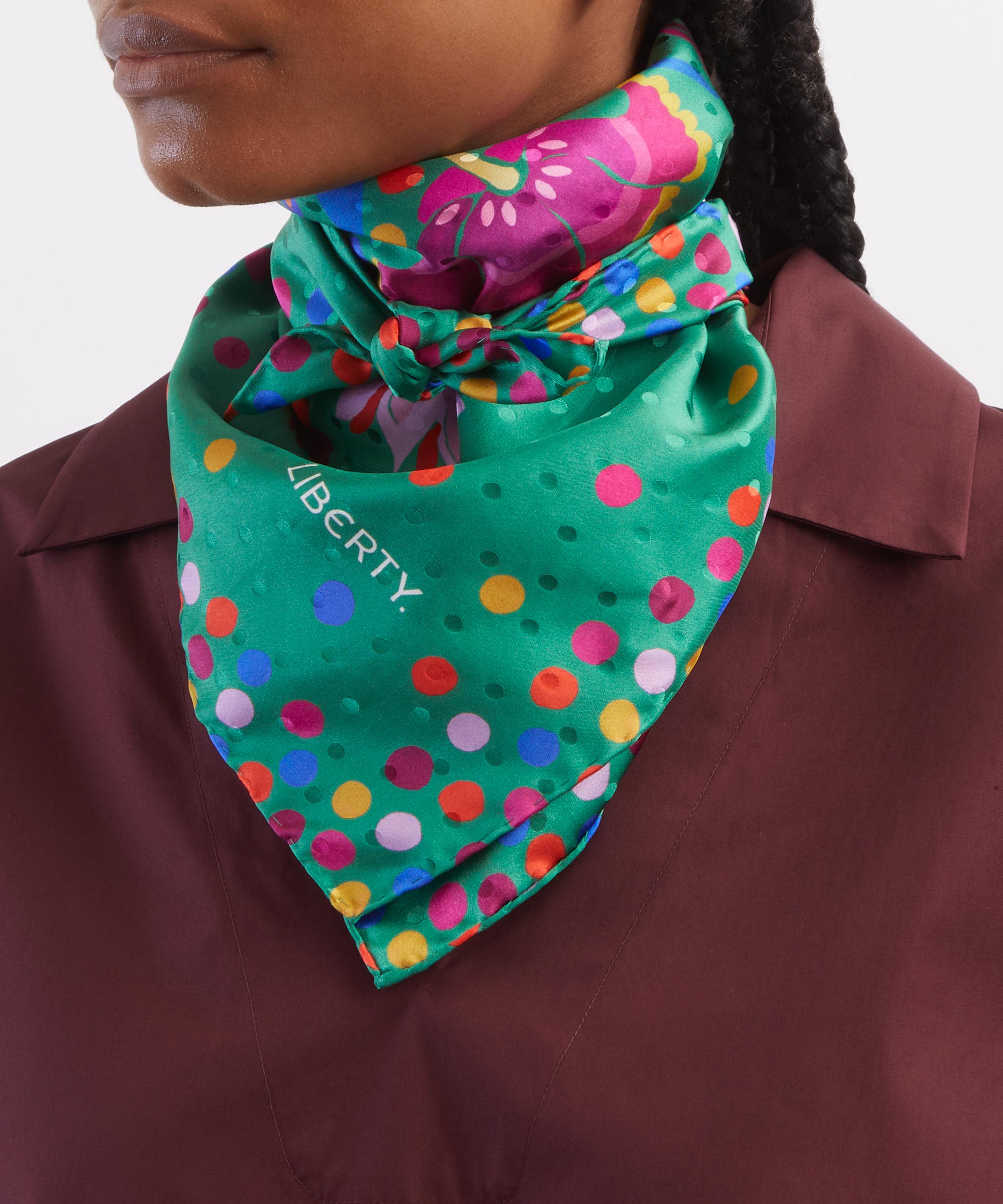 Liberty - Kanazawa Flowers Silk Scarf 70 image number 1