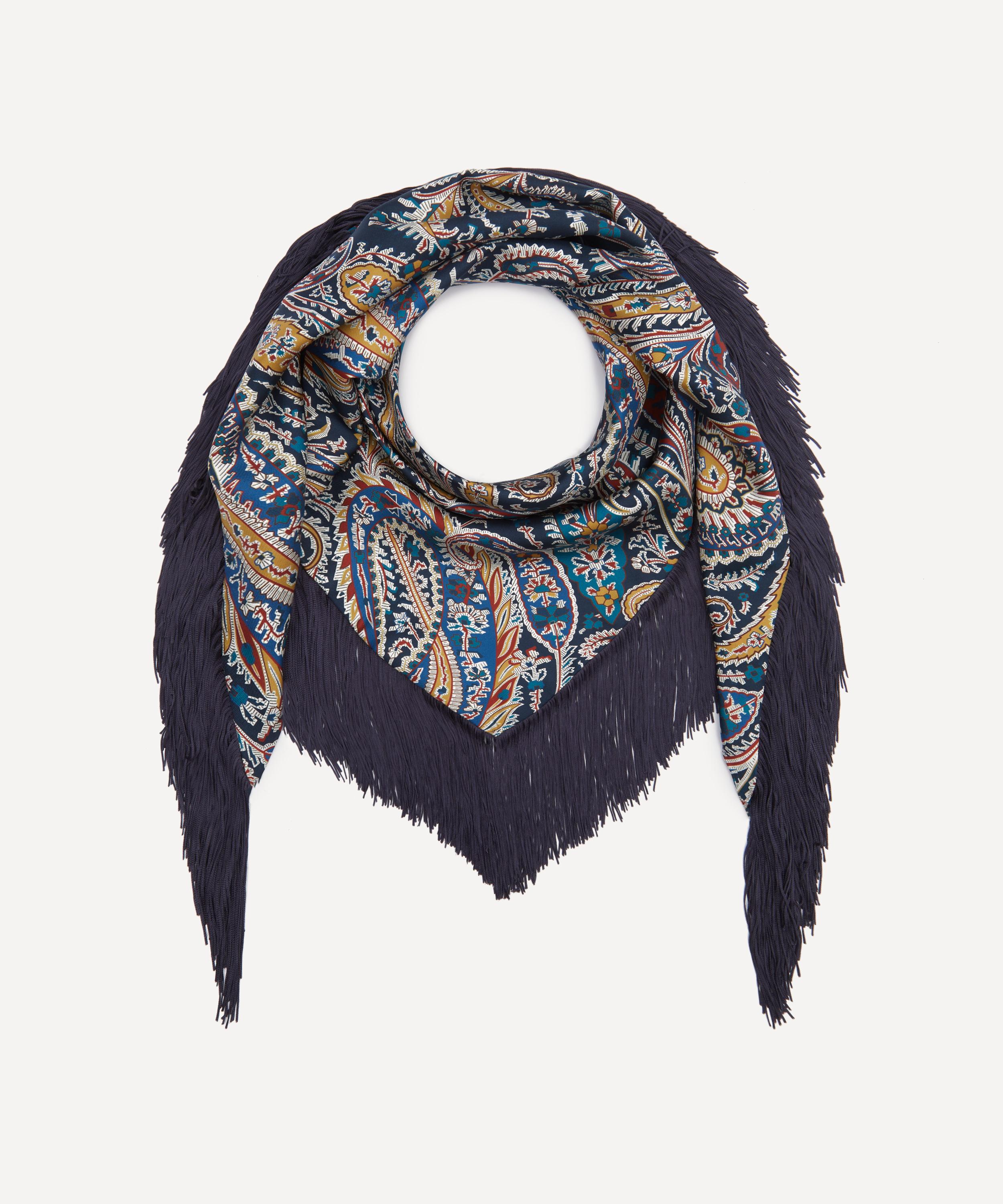 Liberty - Felix and Florence Fringe 100X140 Triangle Silk Scarf image number 2