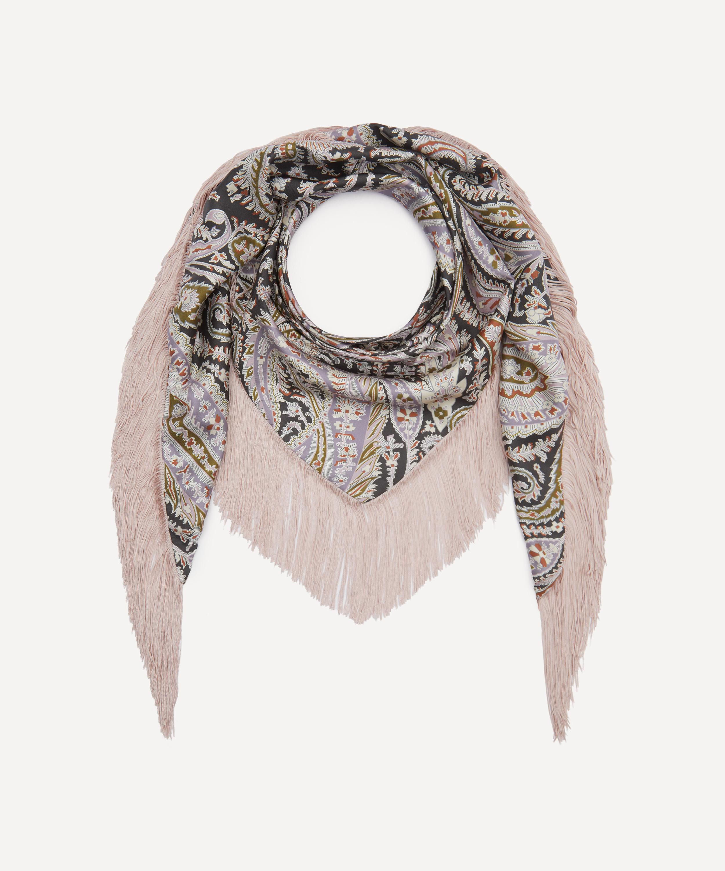 Liberty - Felix and Florence Fringe 100X140 Triangle Silk Scarf image number 2