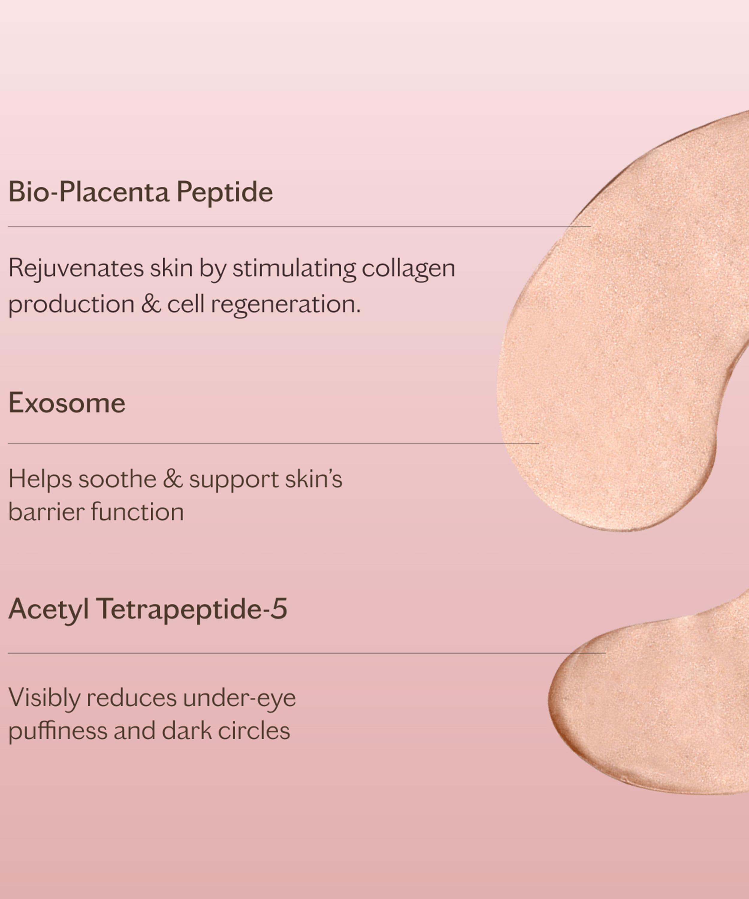 MZ Skin - Bio-Placenta Peptide Illuminating Hydrogel Eye Mask Pack of 5 image number 3