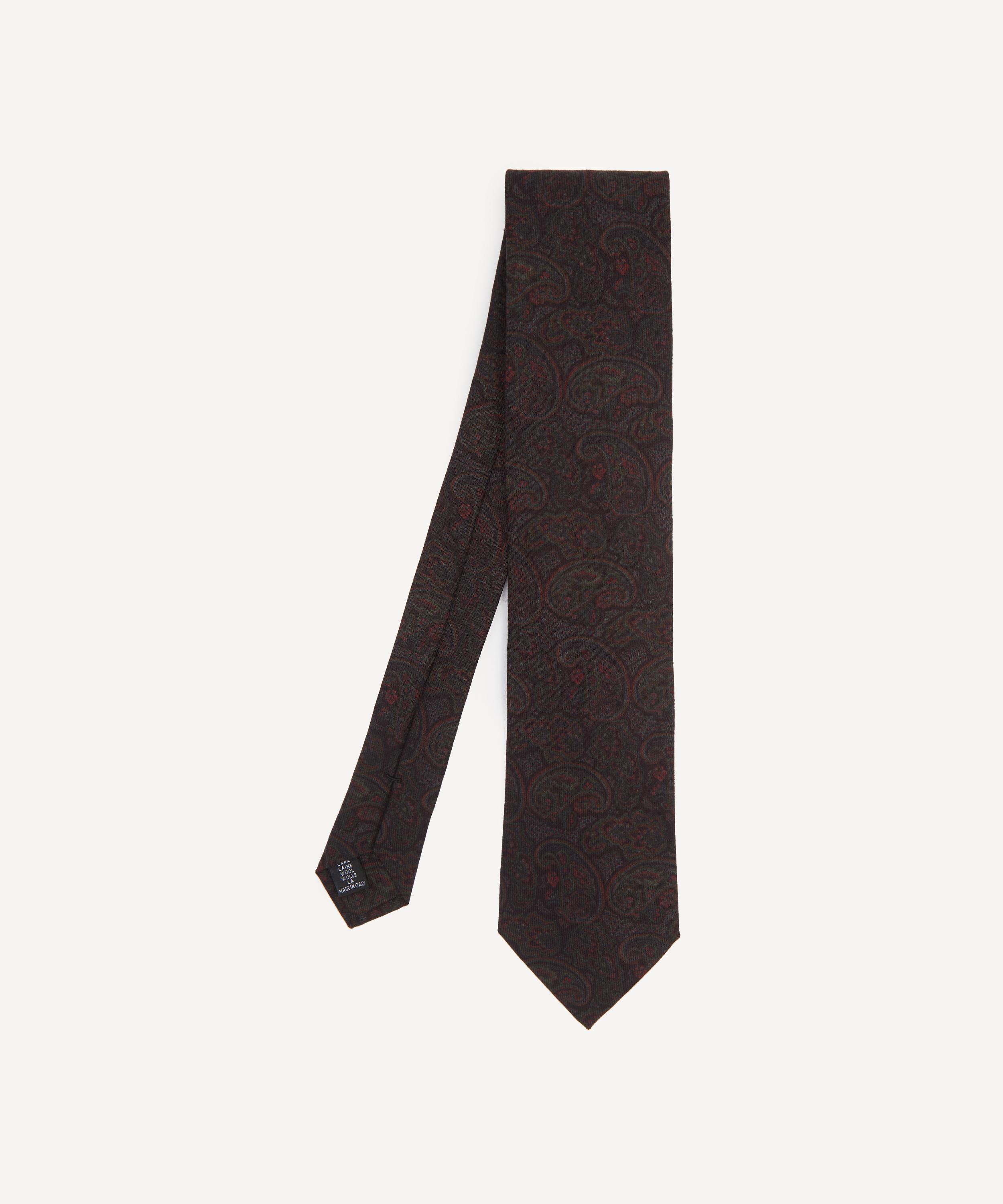 Liberty - Paisley Cloud Wool Tie image number 0