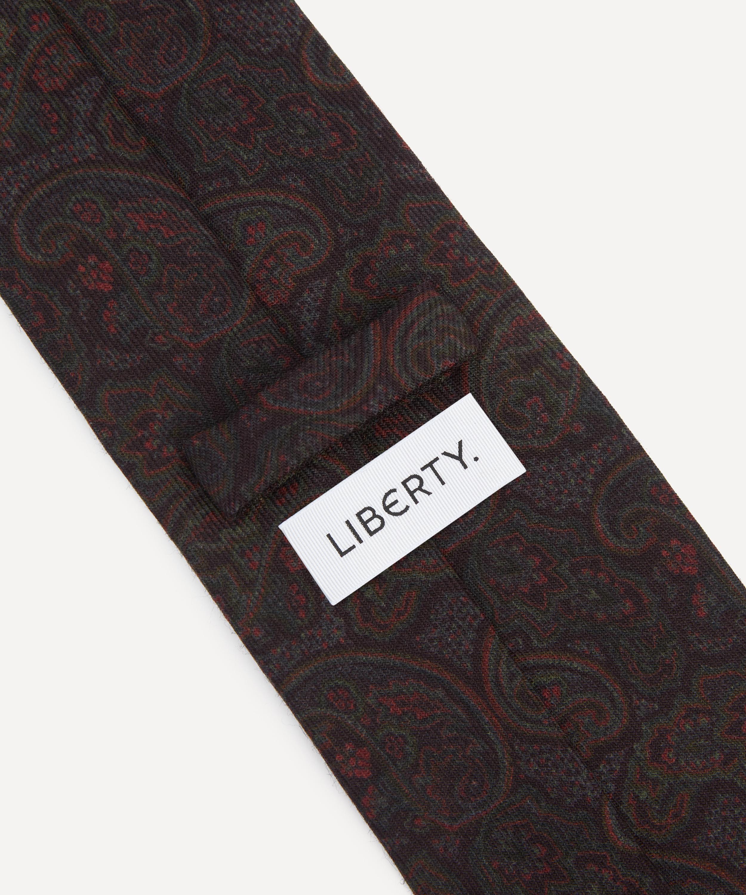 Liberty - Paisley Cloud Wool Tie image number 1