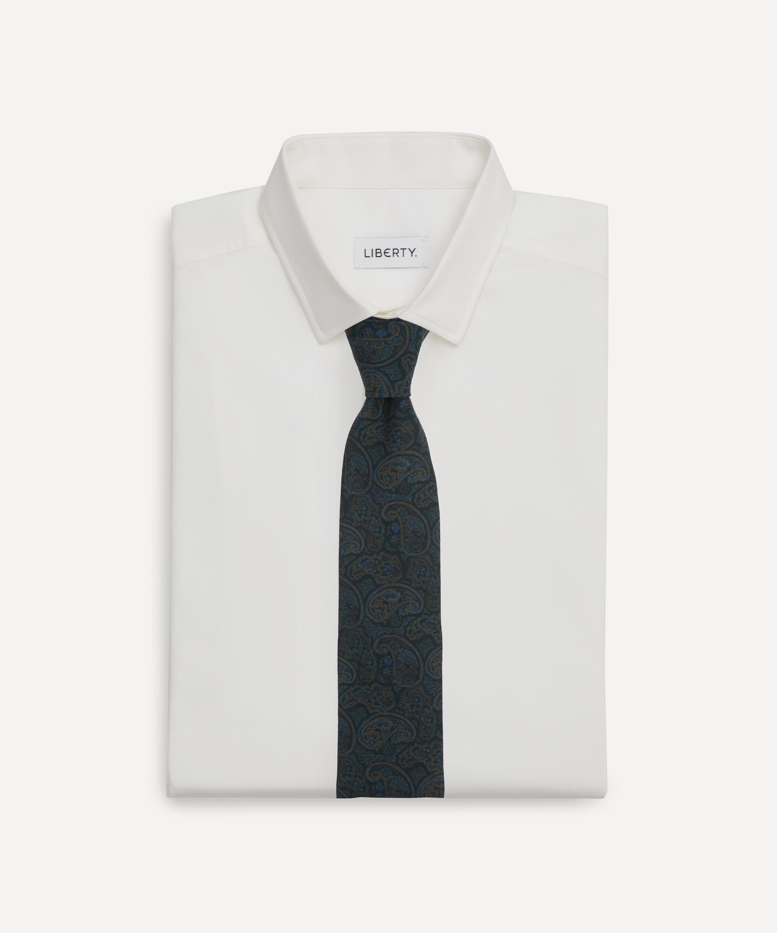 Liberty - Paisley Cloud Wool Tie image number 2