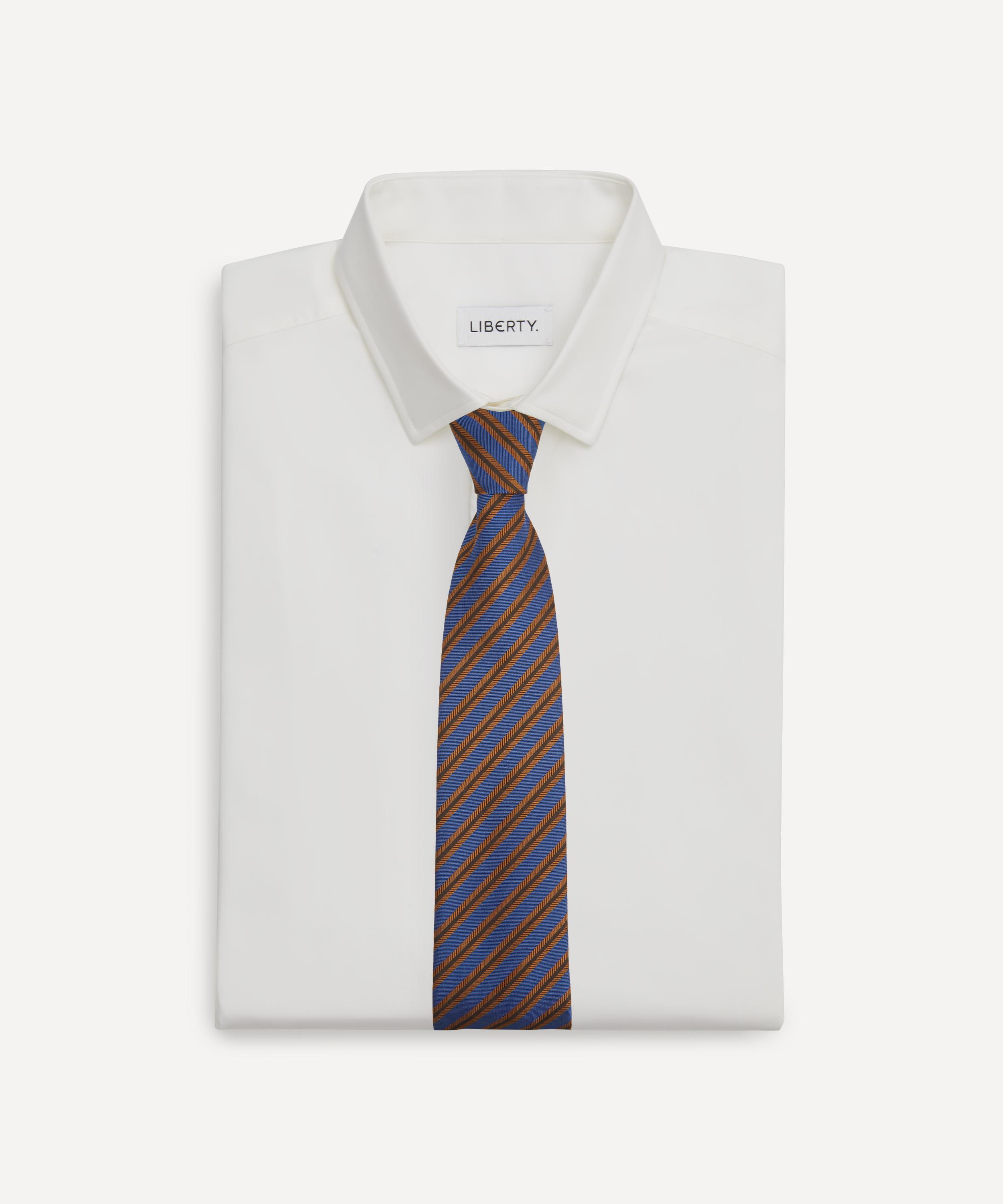 Liberty - Twill Stripe Jacquard Silk Tie image number 2