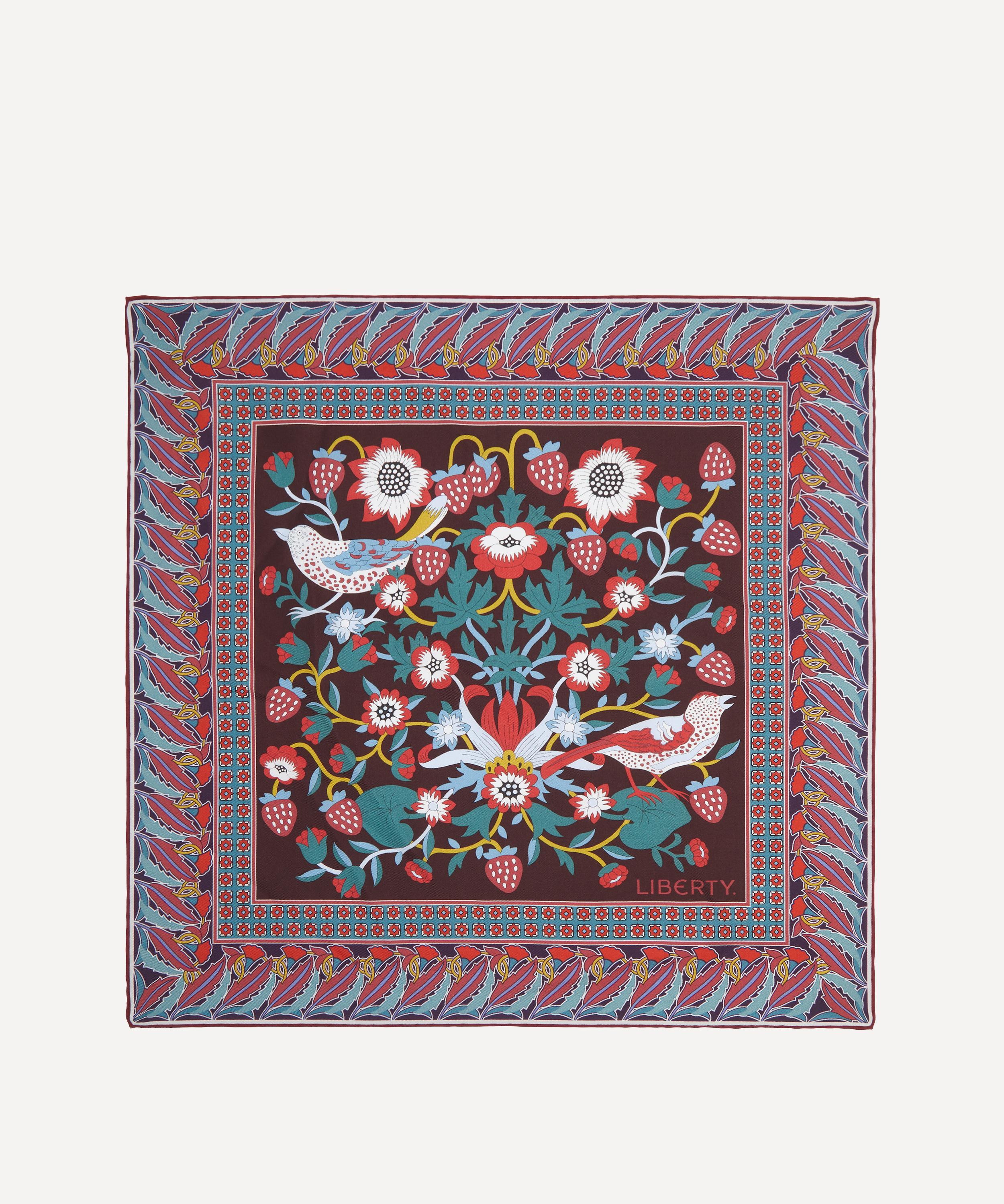 Liberty - Strawberry Thief Silk Pocket Square image number 0