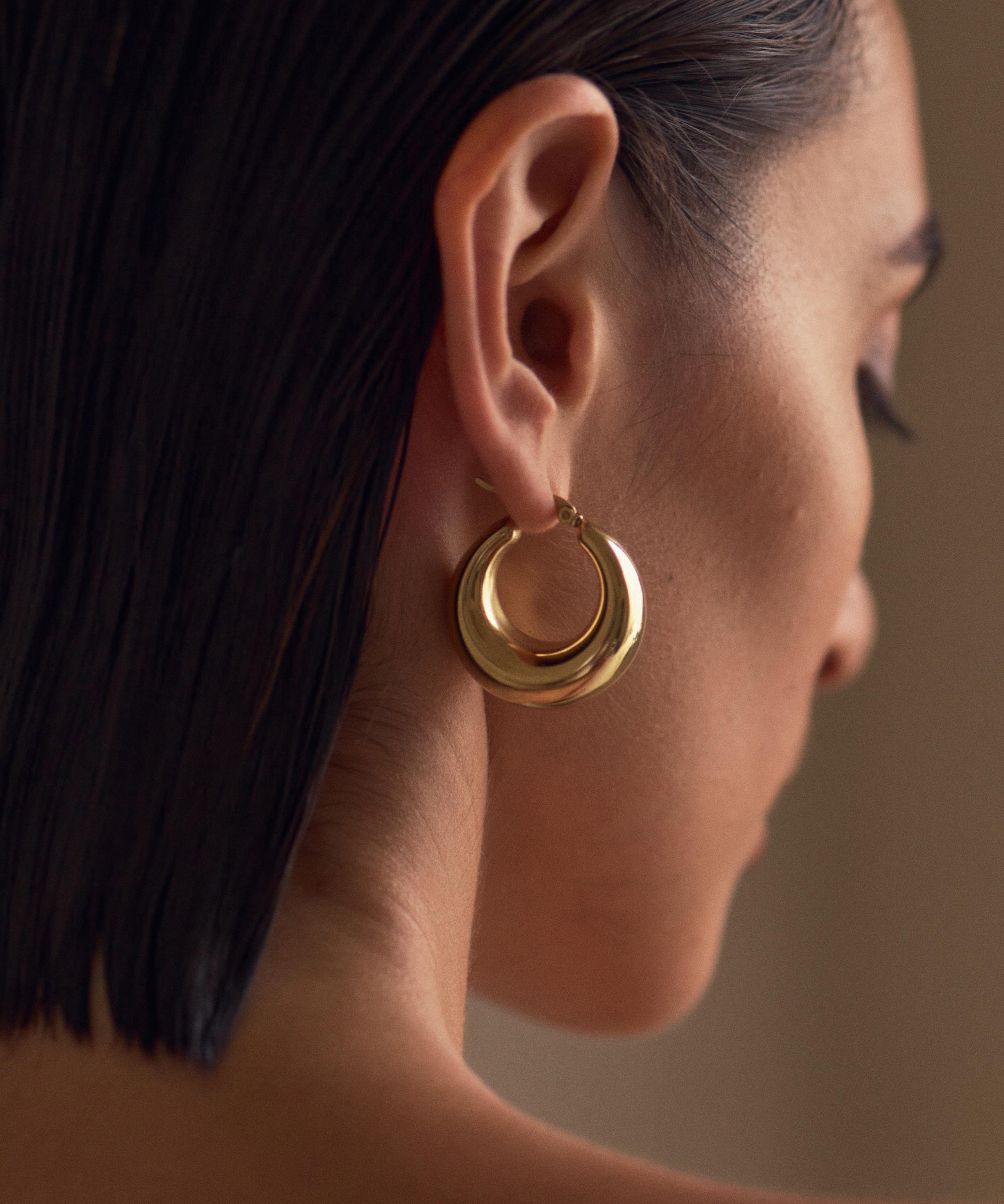 Edblad - 14ct Gold-Plated Boyd Hoop Earrings image number 1