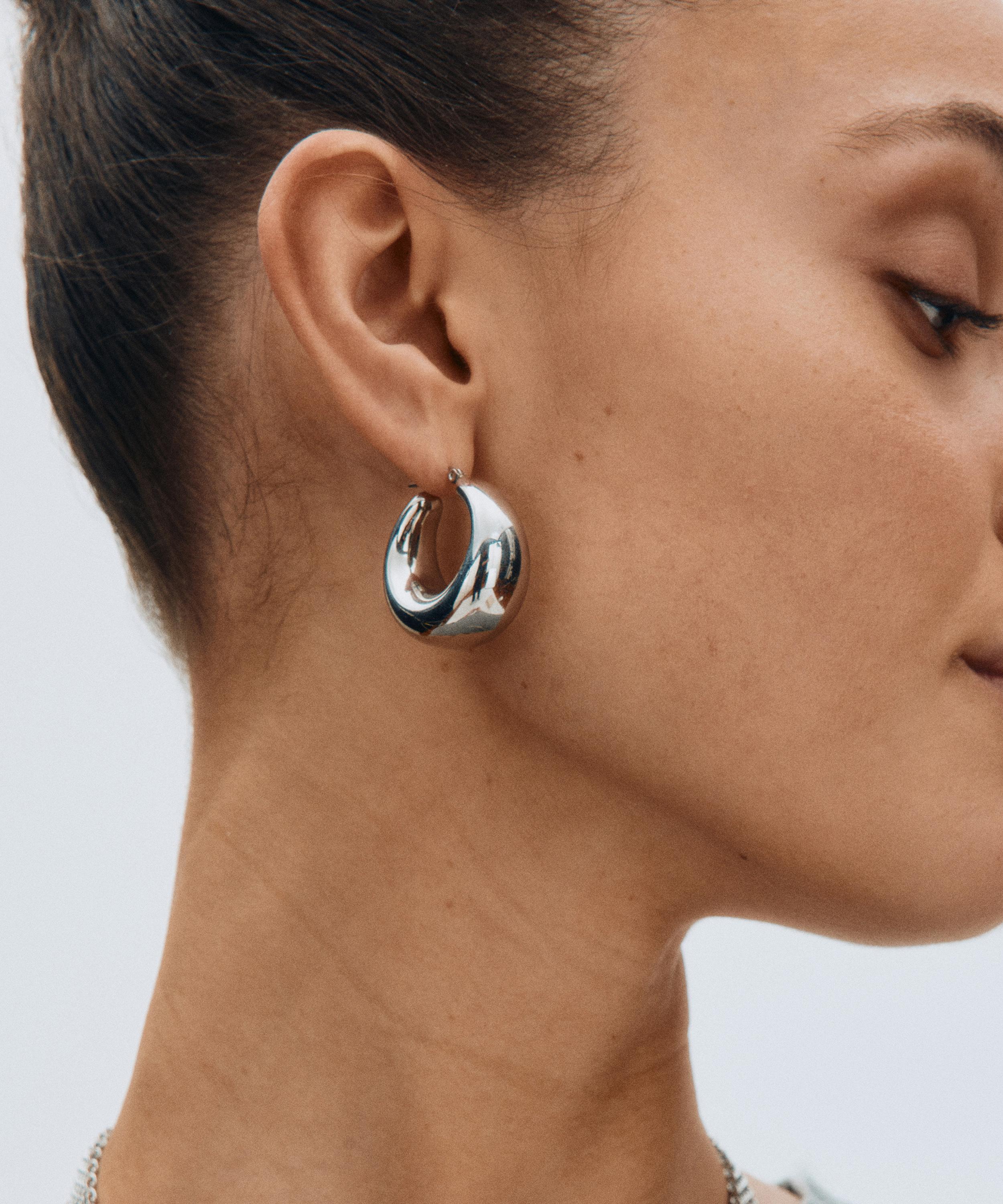 Edblad - Silver-Tone Boyd Hoop Earrings image number 1