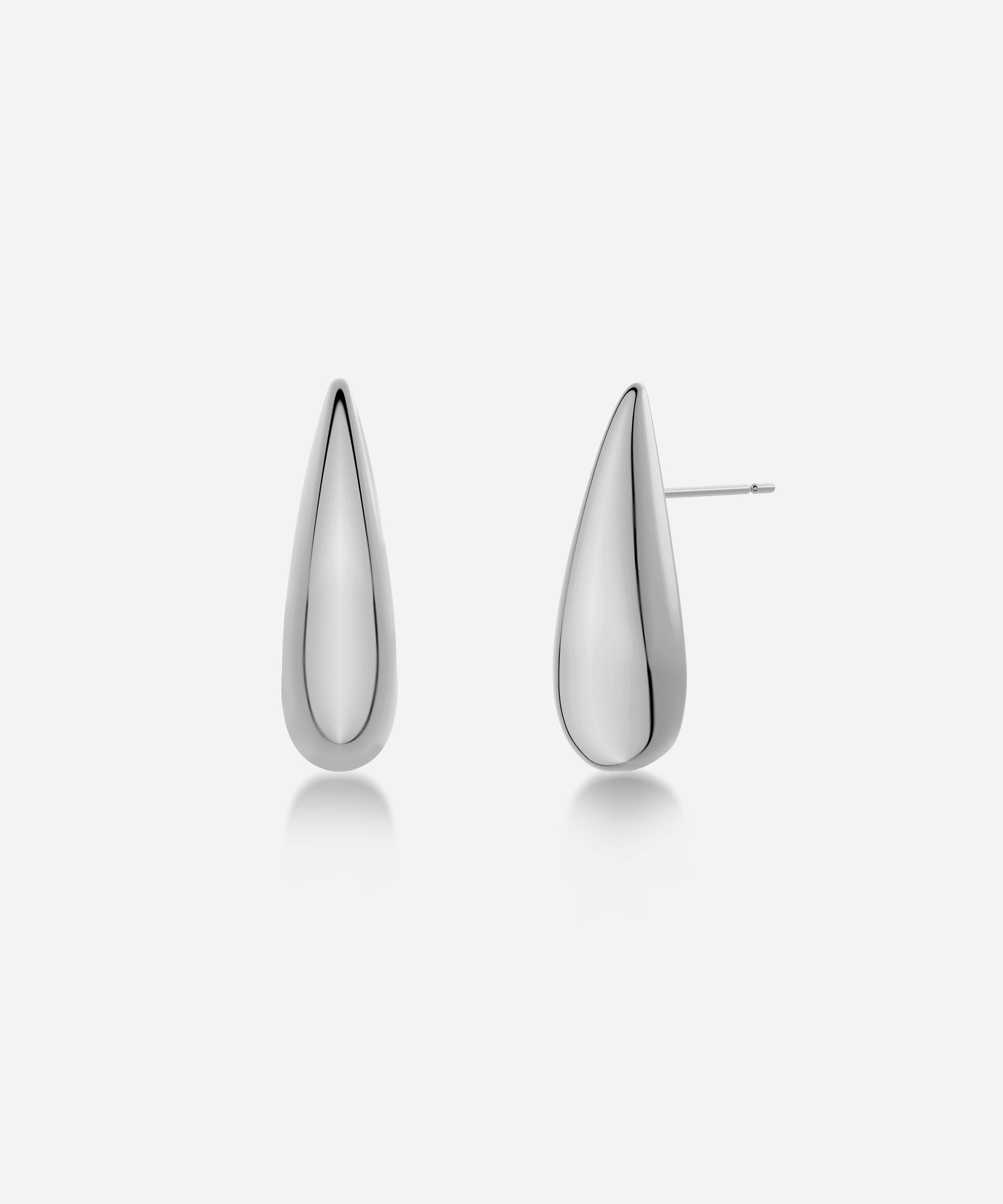 Edblad - Stainless Steel Large Crest Stud Earrings image number 0