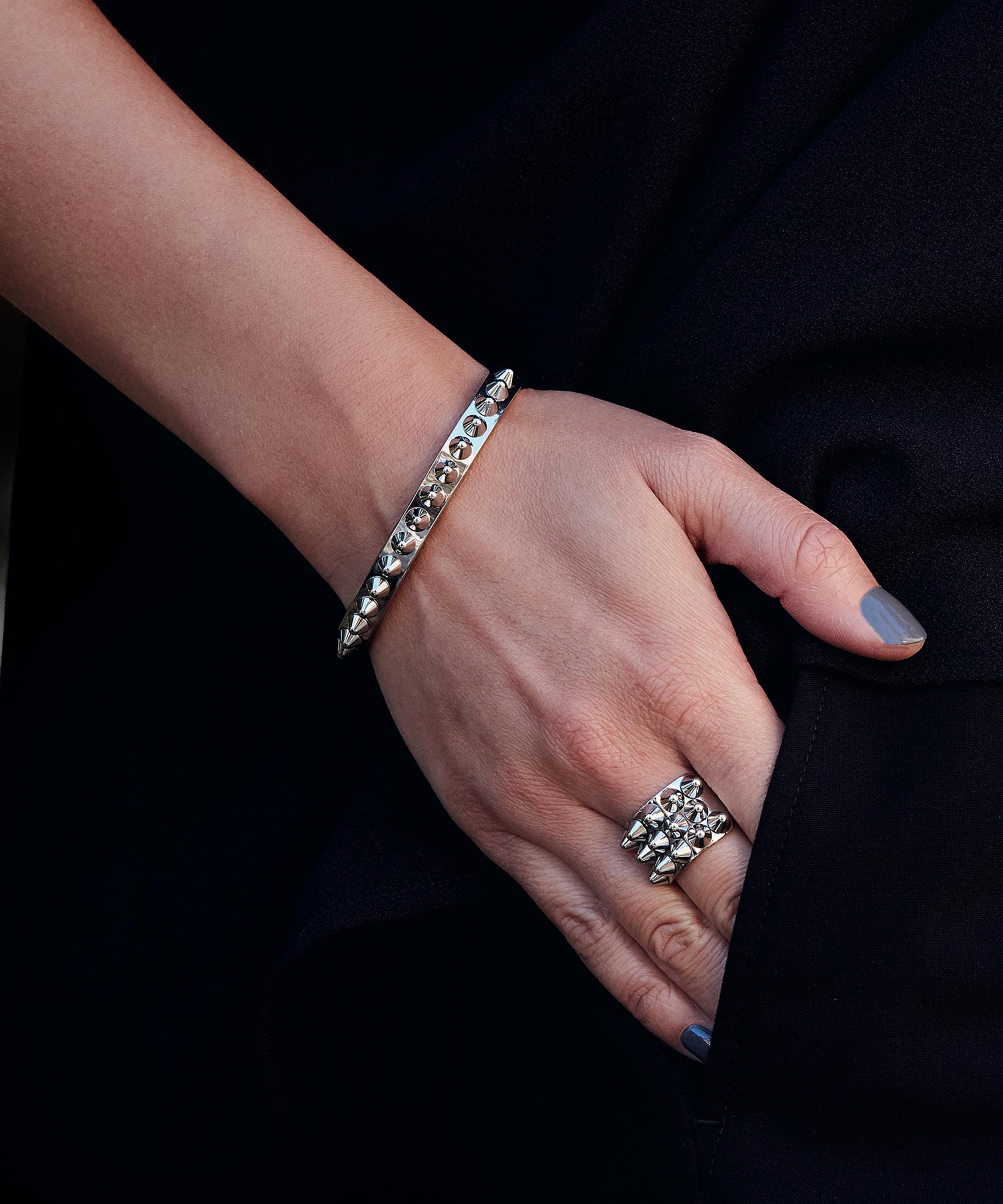 Edblad - Stainless Steel Peak Bangle Bracelet image number 1