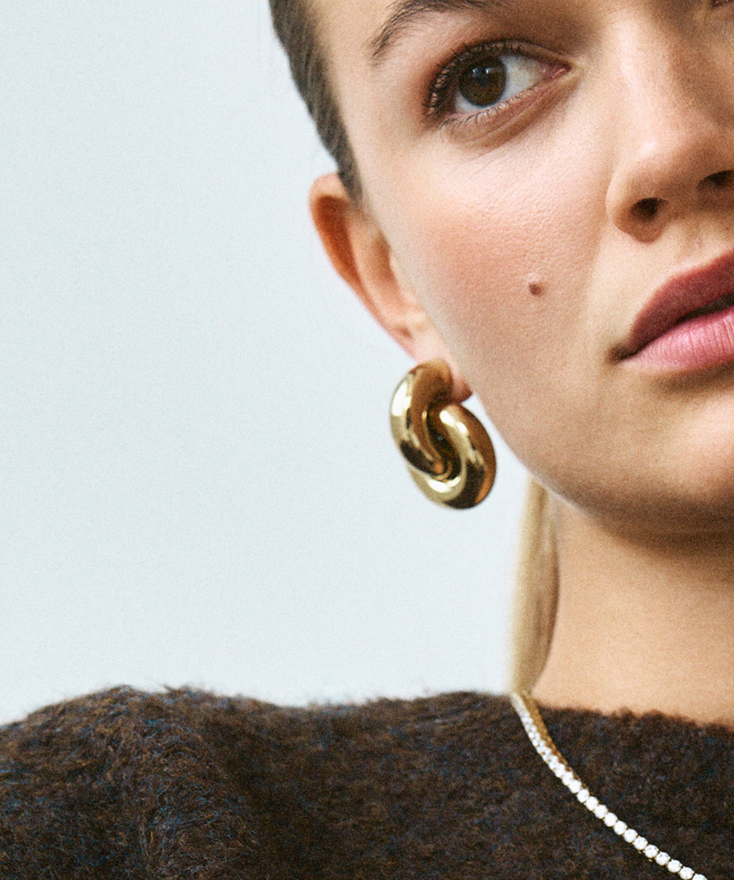 Edblad - 14ct Gold-Plated Large Redondo Stud Earrings image number 2
