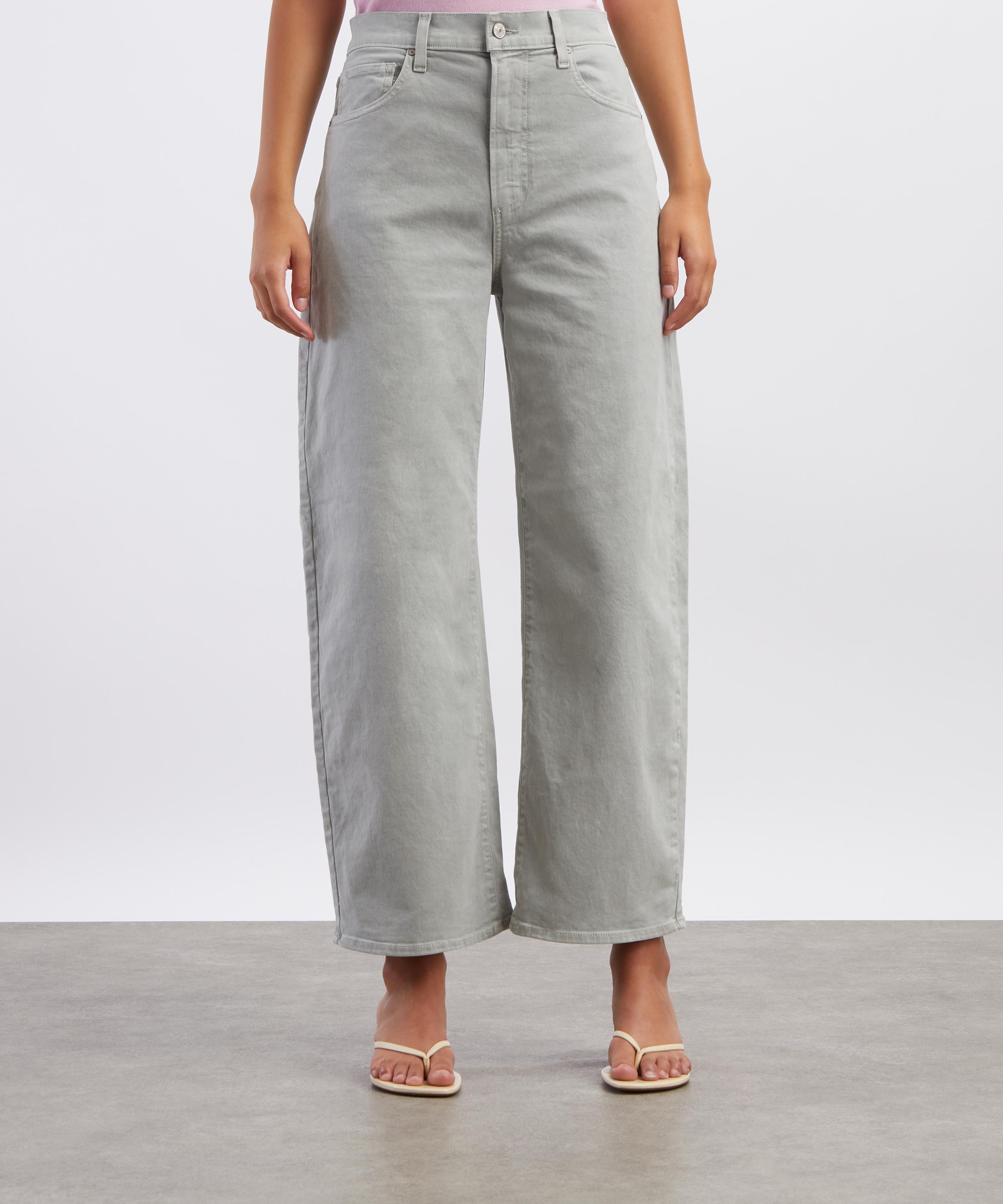 Paige - Arellia Ankle Barrel-Leg Jeans in Vintage Seaglass image number 2