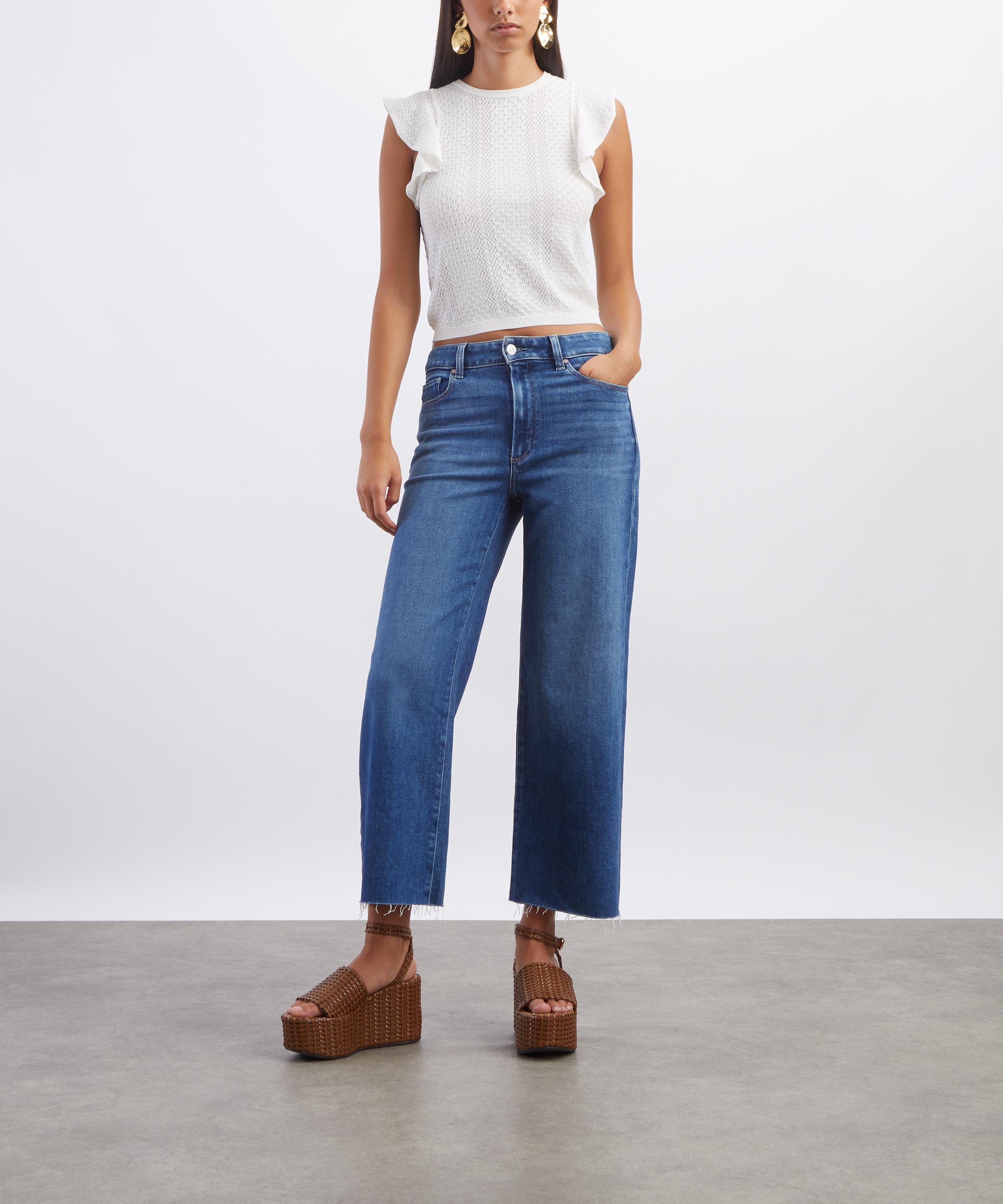 Paige - Anessa Wide-Leg Jeans in Hollyhock&nbsp; image number 1