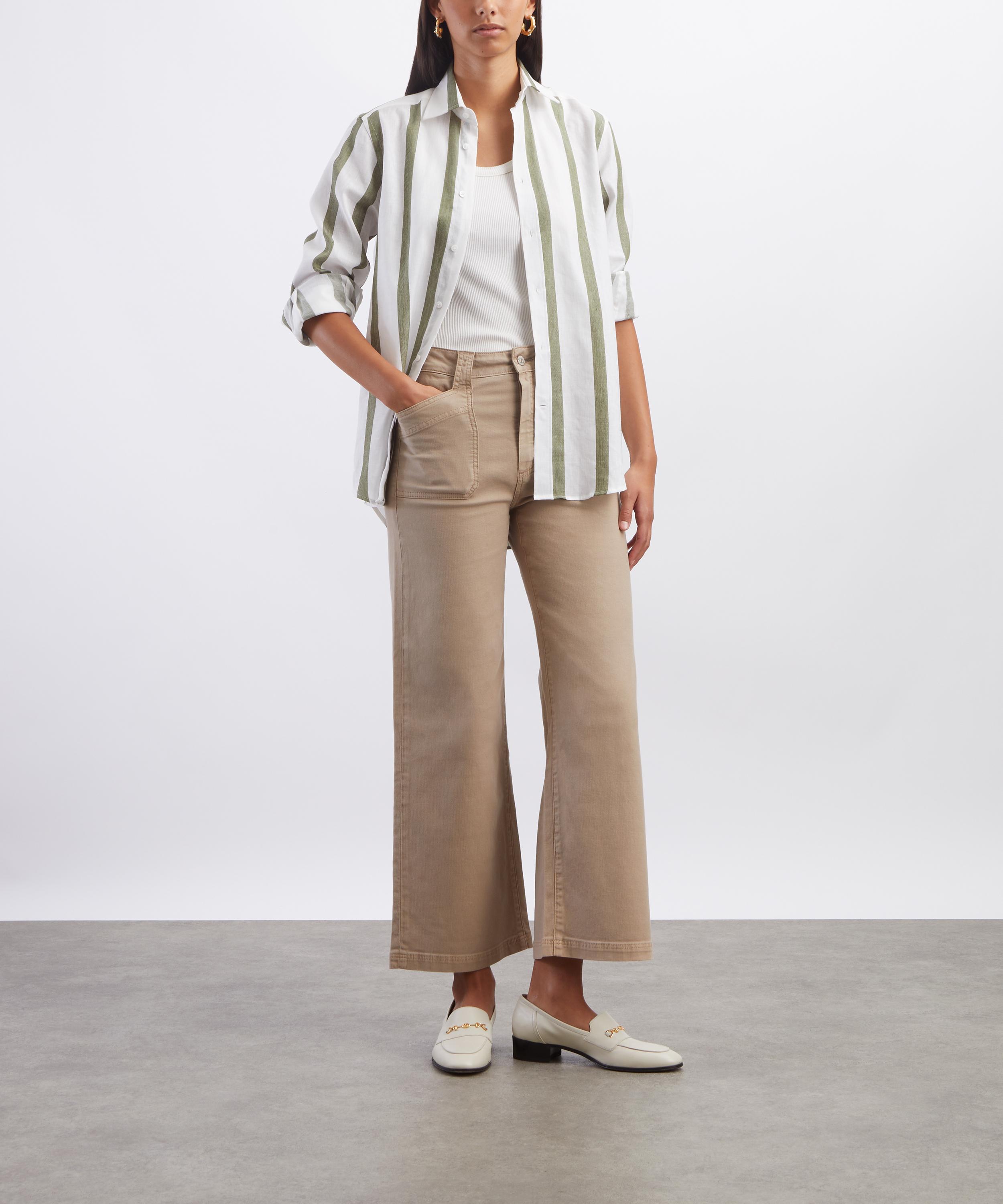 Paige - Ari Wide-Leg Denim Trousers in Vintage Beechwood&nbsp; image number 1