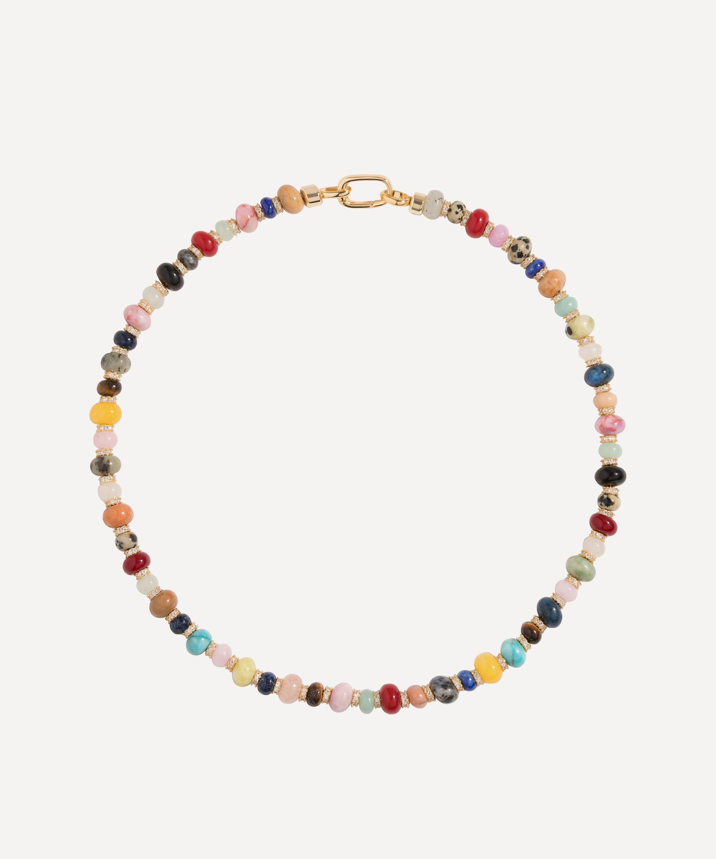 Martha Calvo - 14ct Gold-Plated Mira Beaded Necklace
